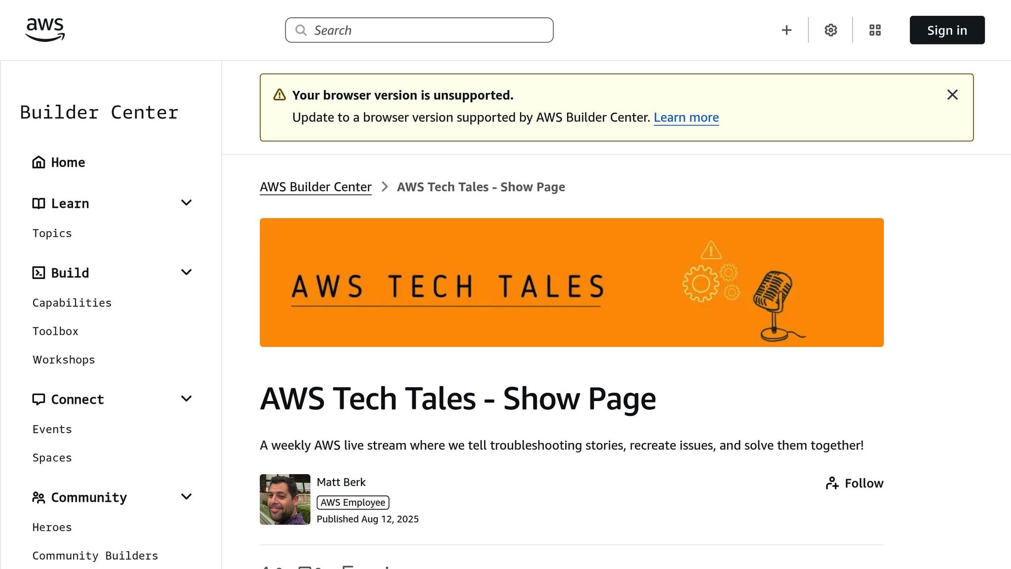 AWS Tech Tales