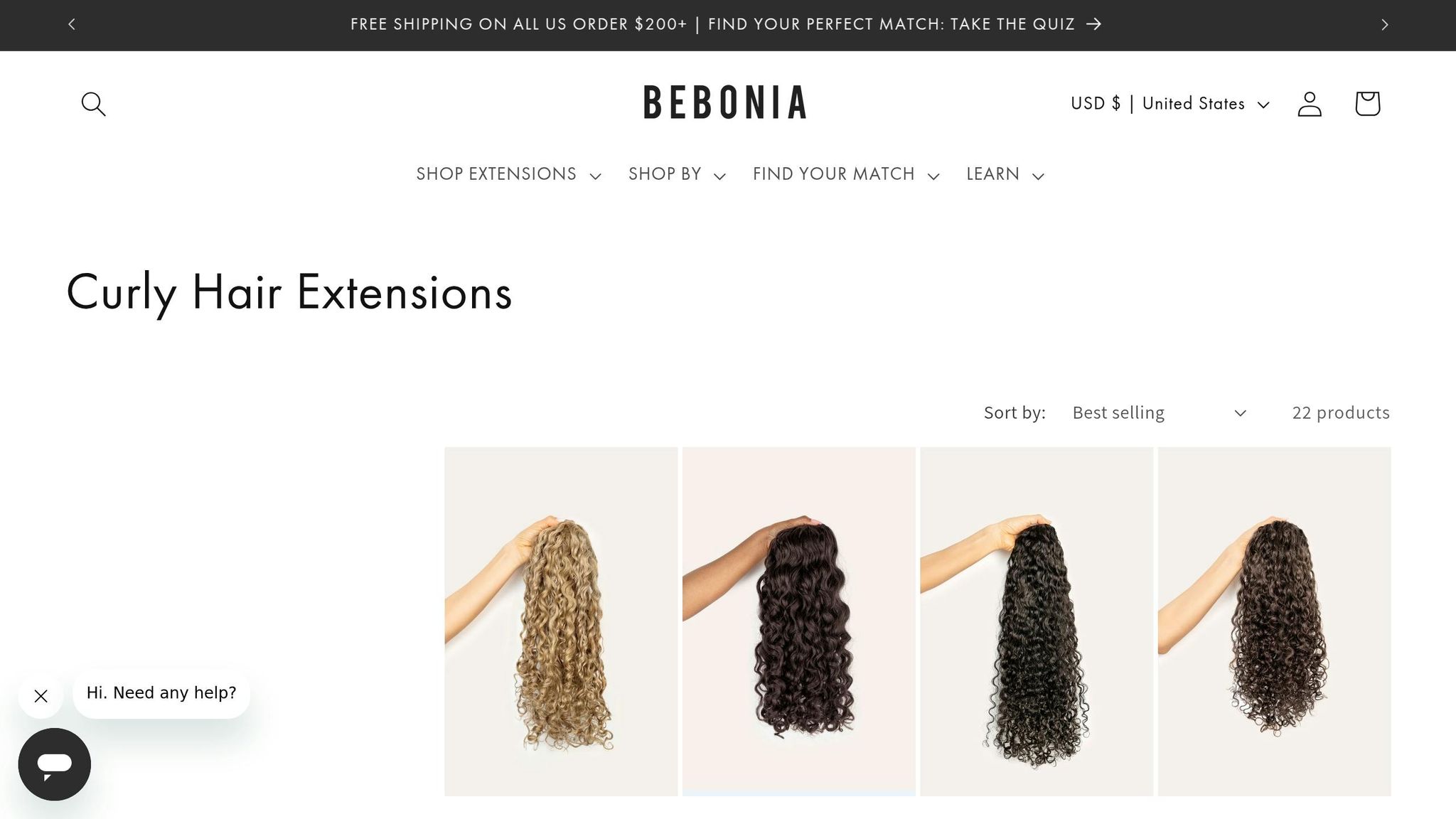 Bebonia Curly Hair Extensions