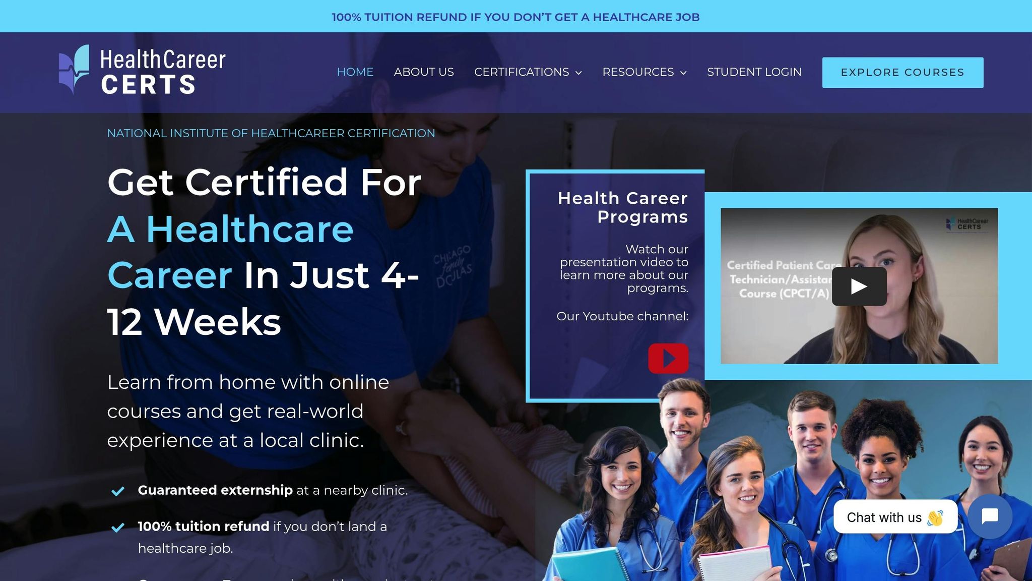 HealthCareer Certs