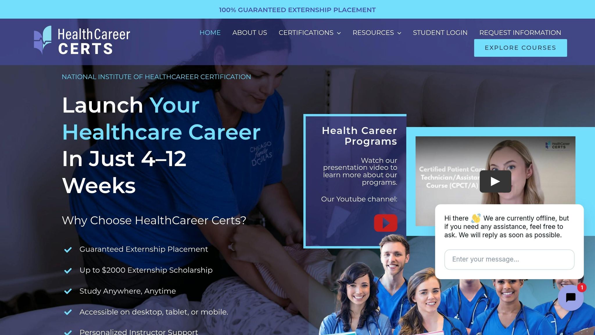 HealthCareer CERTS