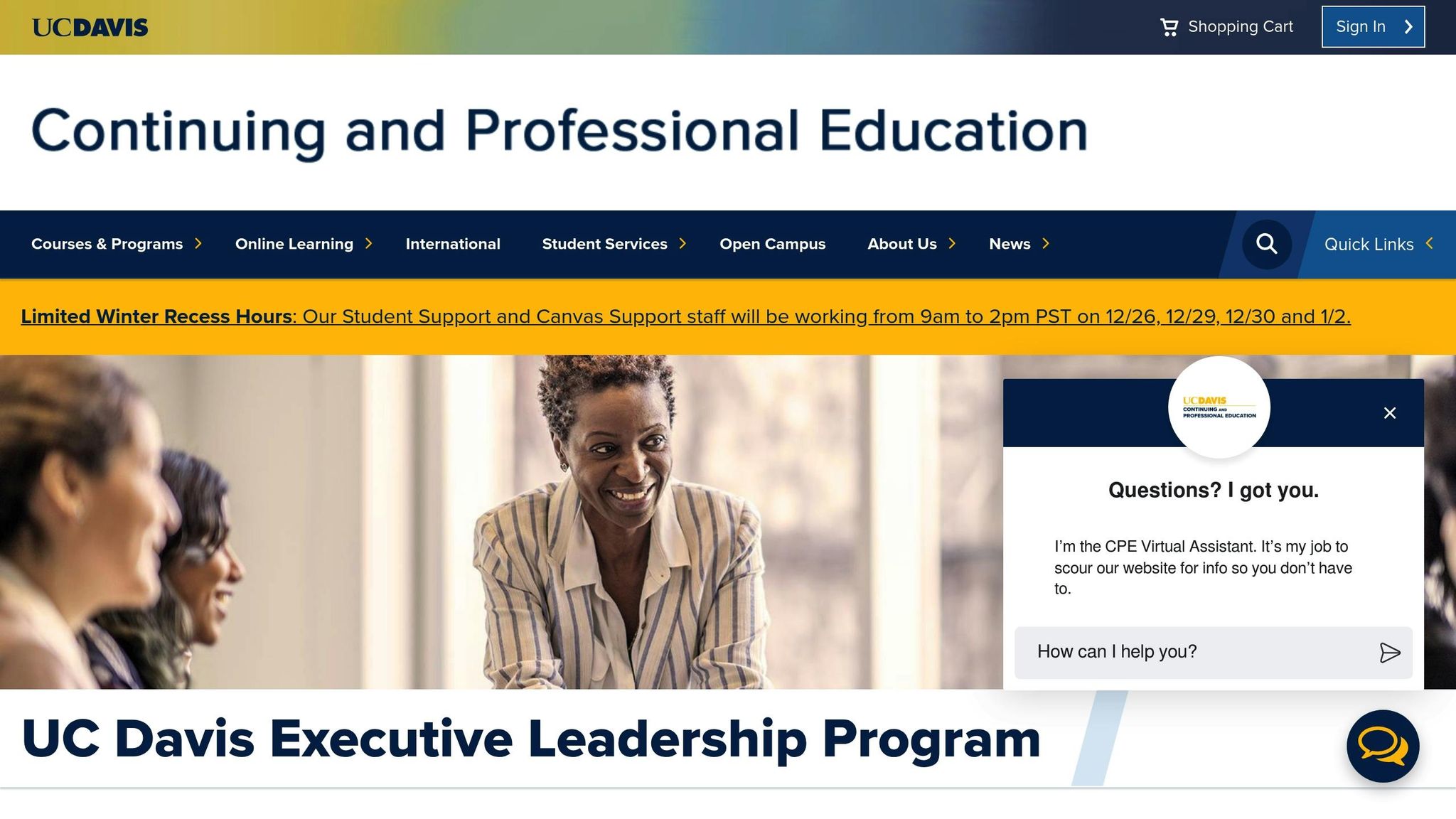 UC Davis Executive Leadership Program