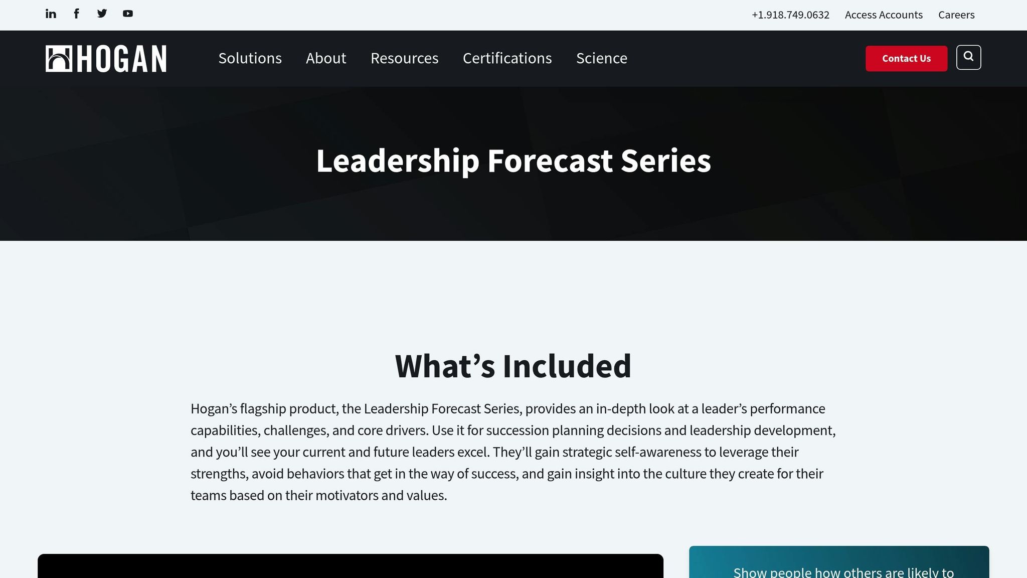 Hogan Leadership Forecast Series