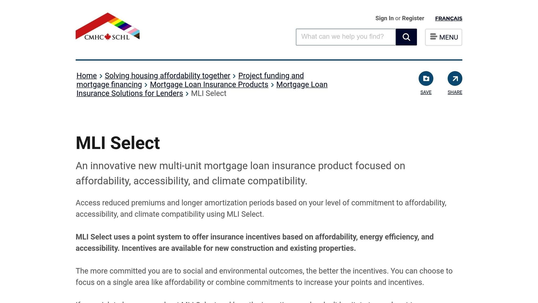 CMHC MLI Select