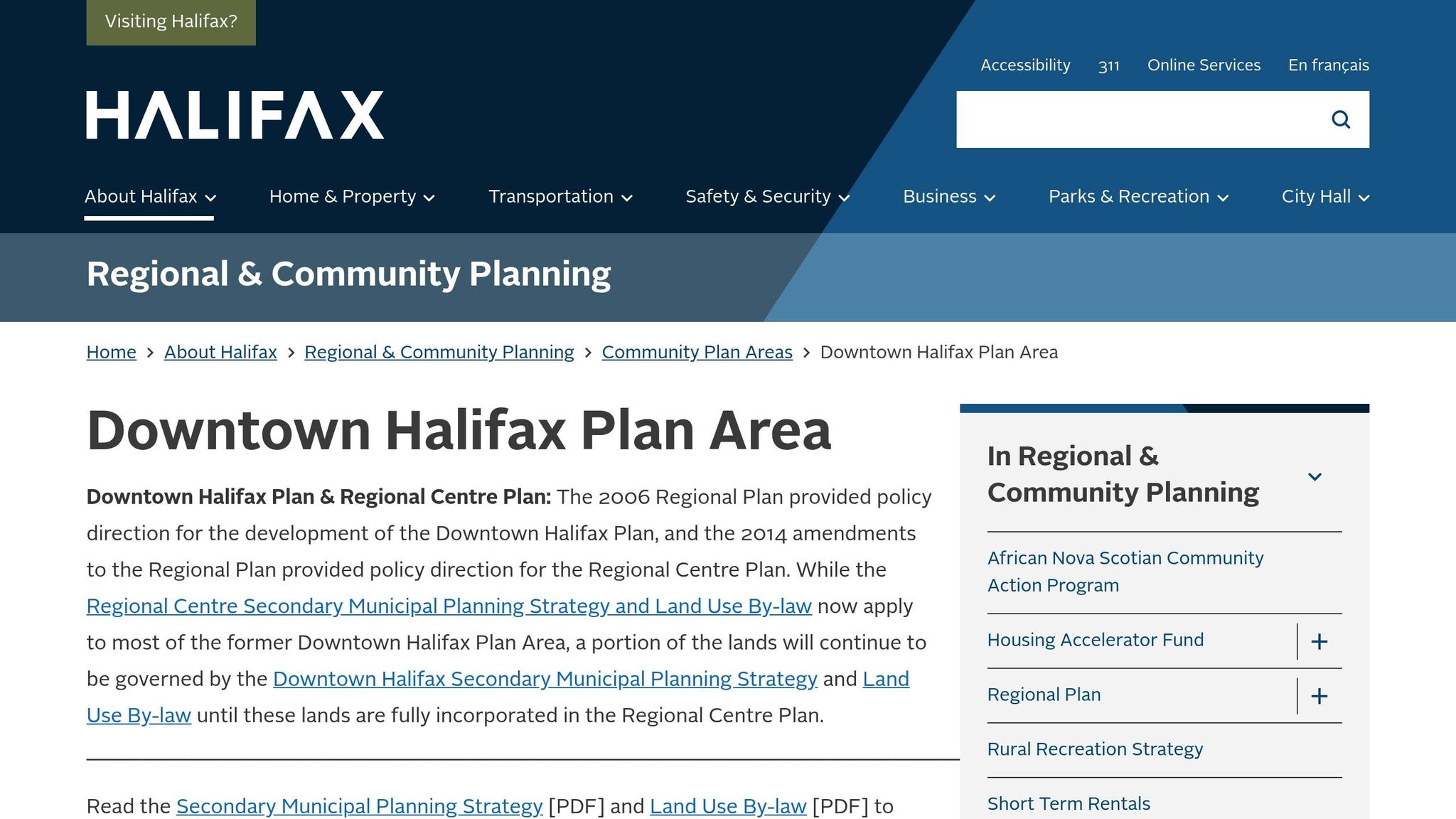 Downtown Halifax Plan Area
