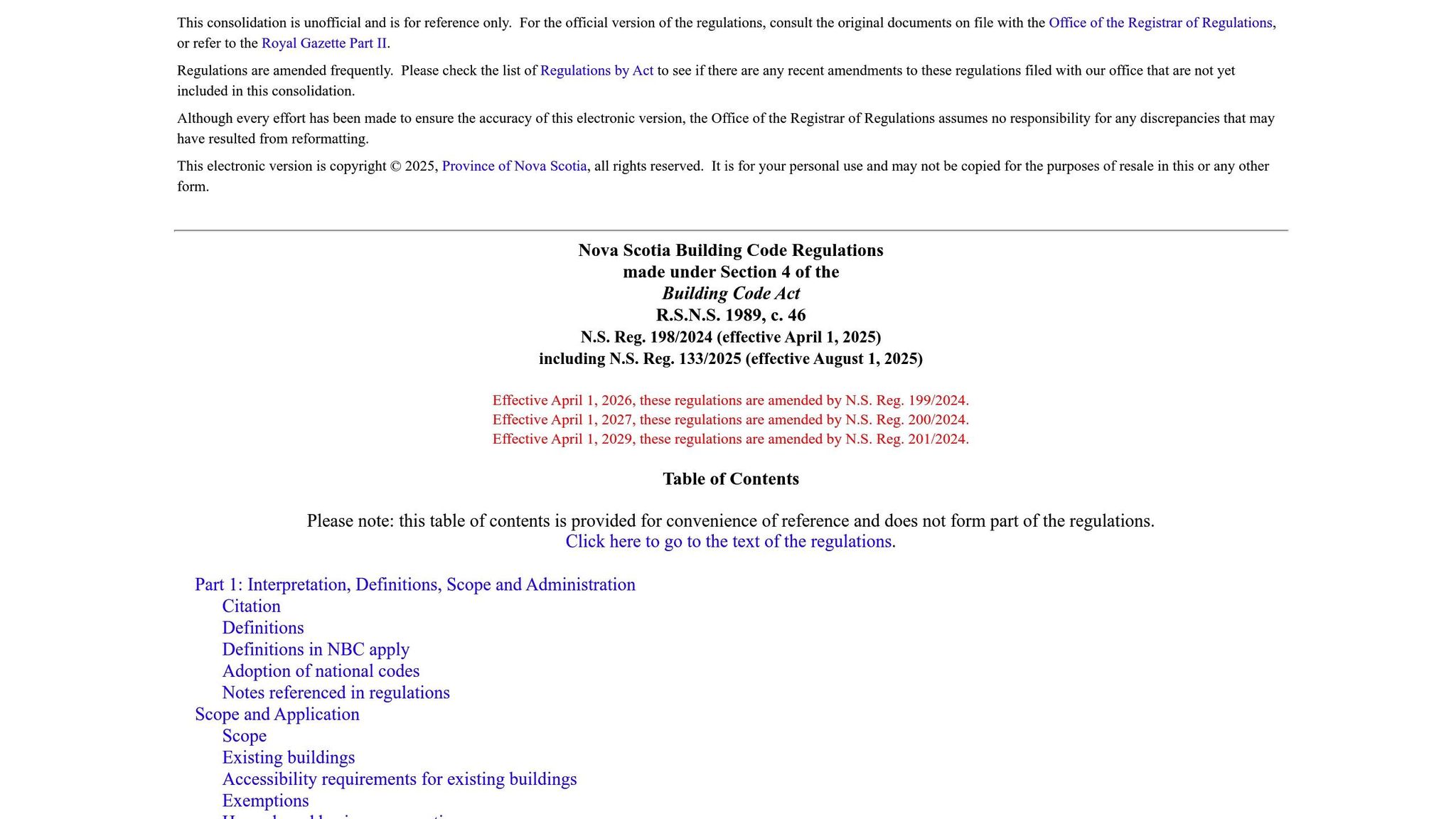 Nova Scotia Building Code