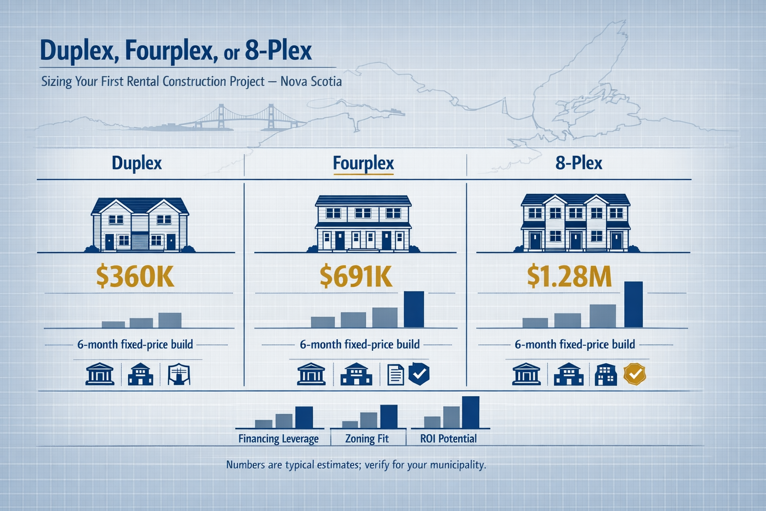 Duplex, Fourplex, or 8-Plex: Sizing Your First Rental Construction Project