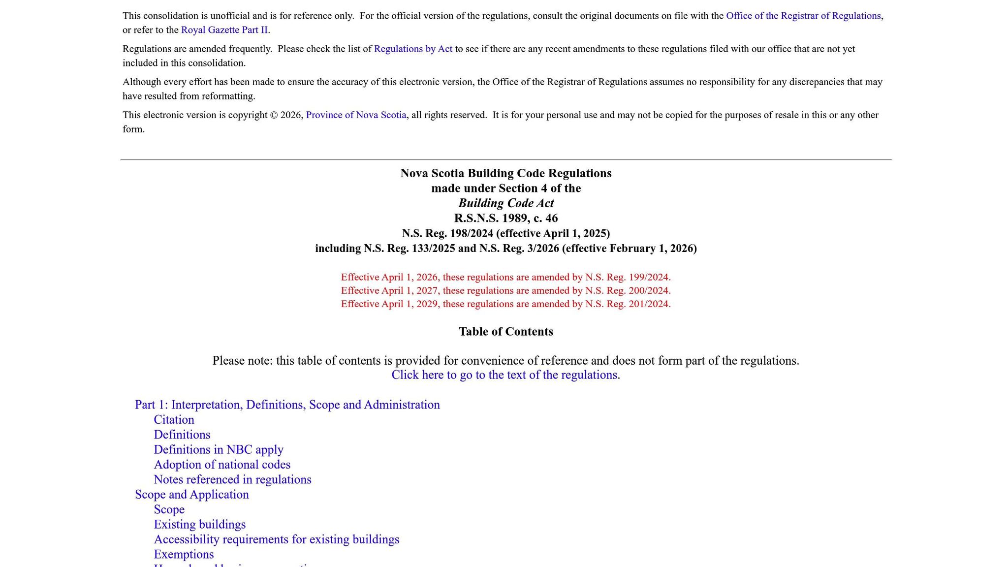 Nova Scotia Building Code