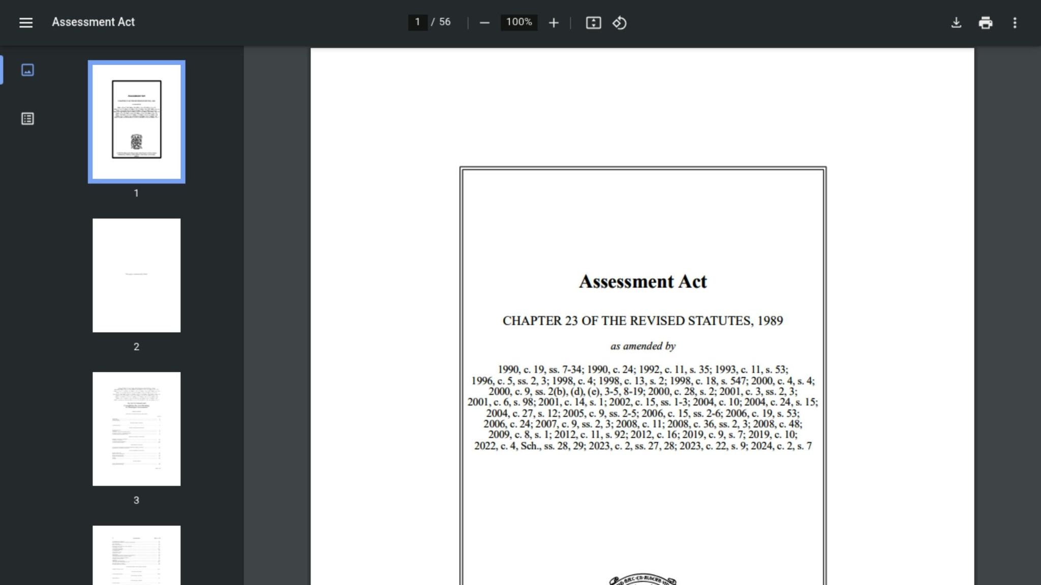 Nova Scotia Assessment Act