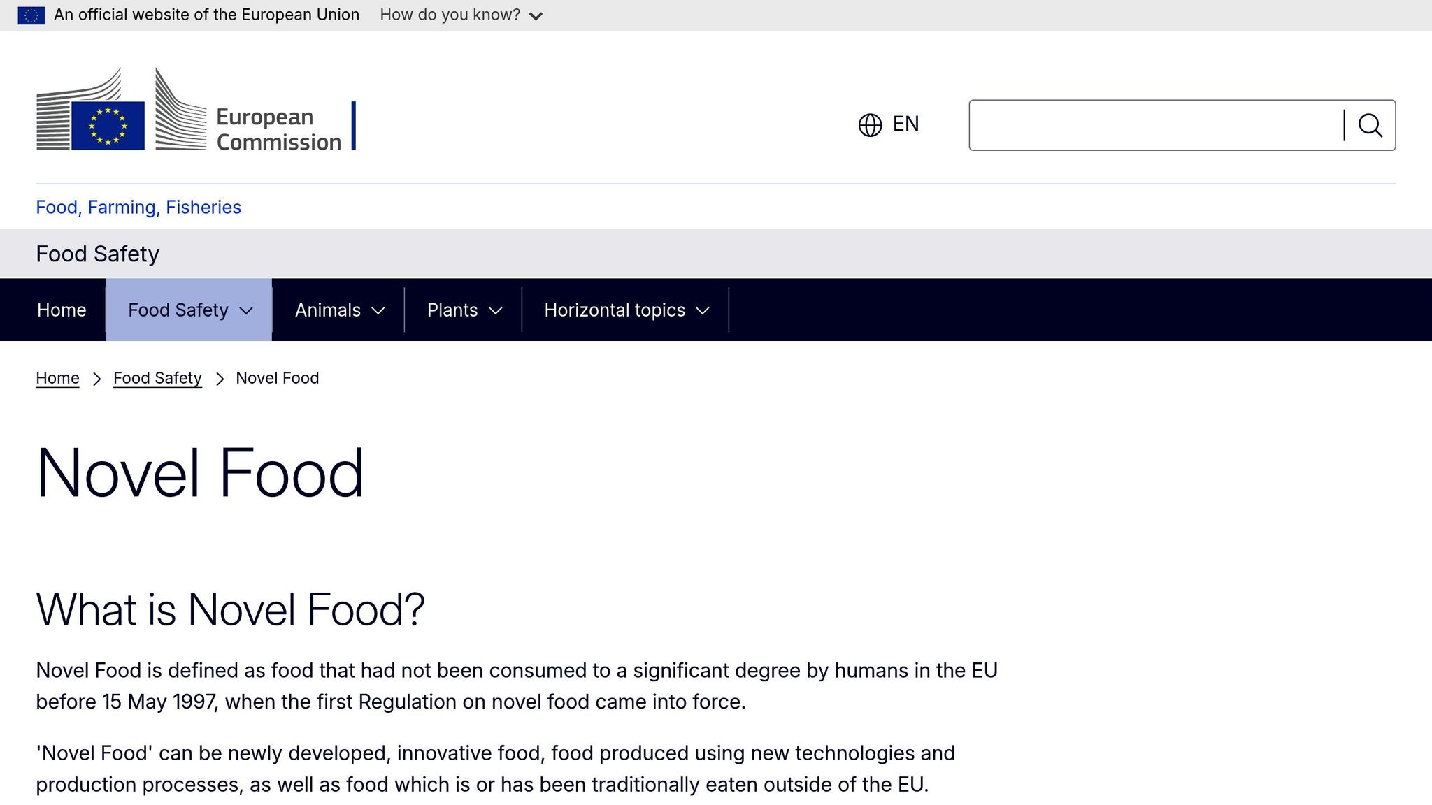 Novel Food