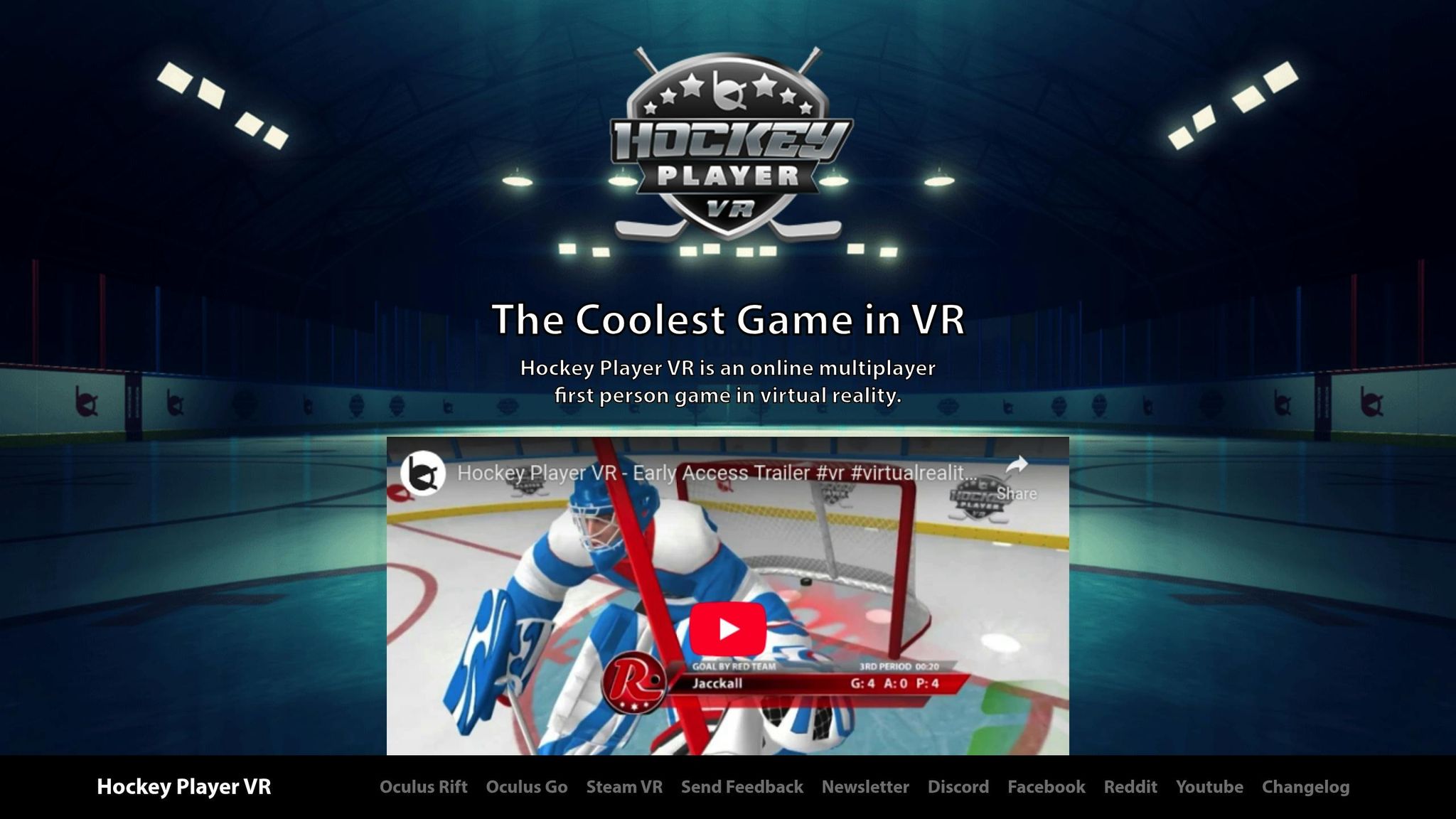 Hockey Player VR Training Interface