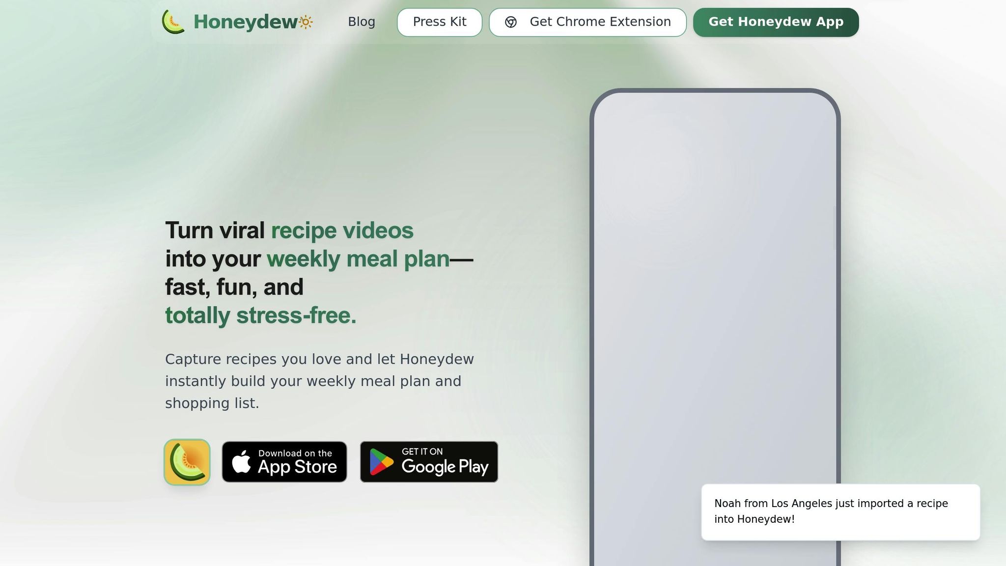 Honeydew Recipe Manager