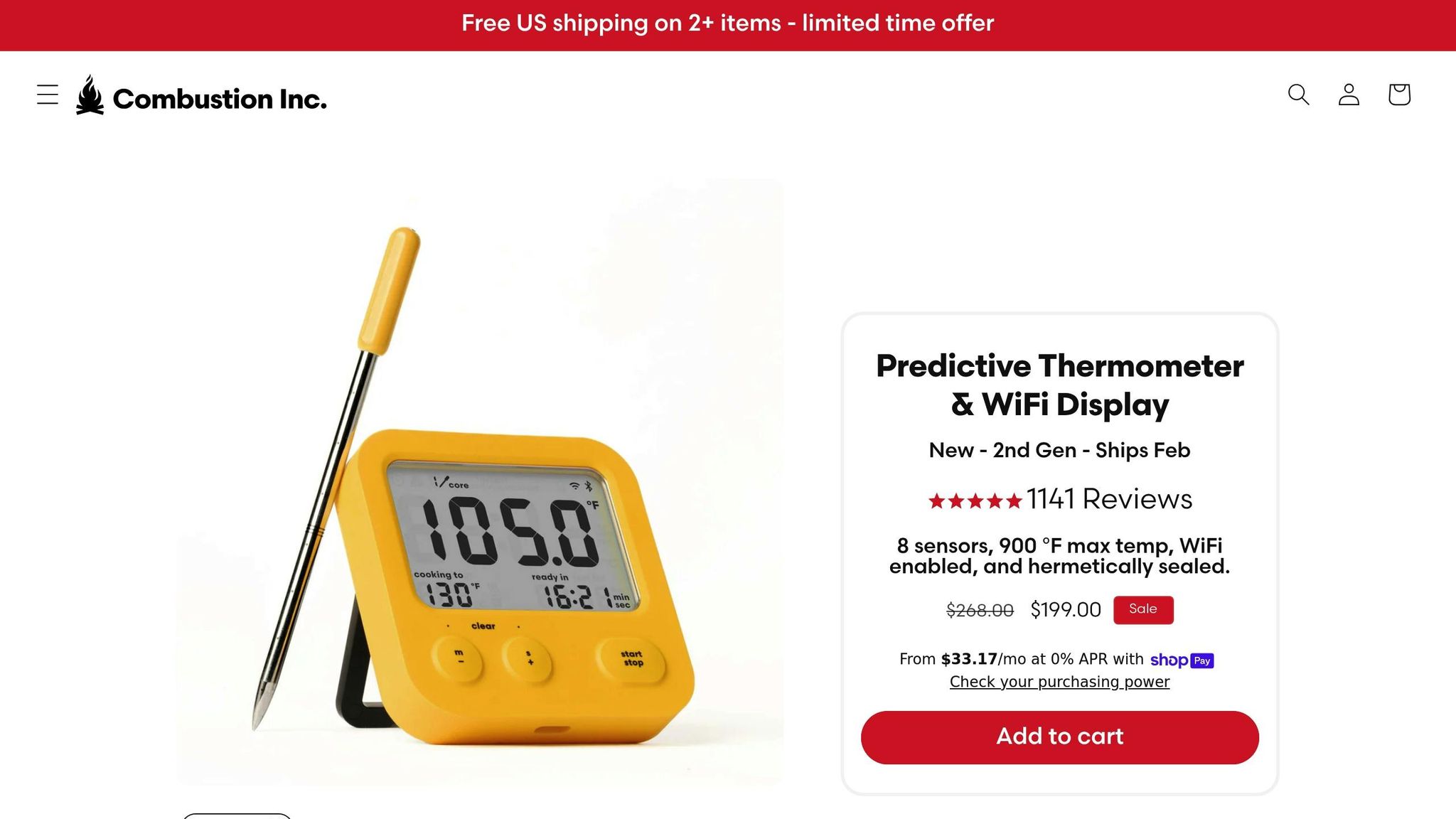 Combustion Predictive Thermometer