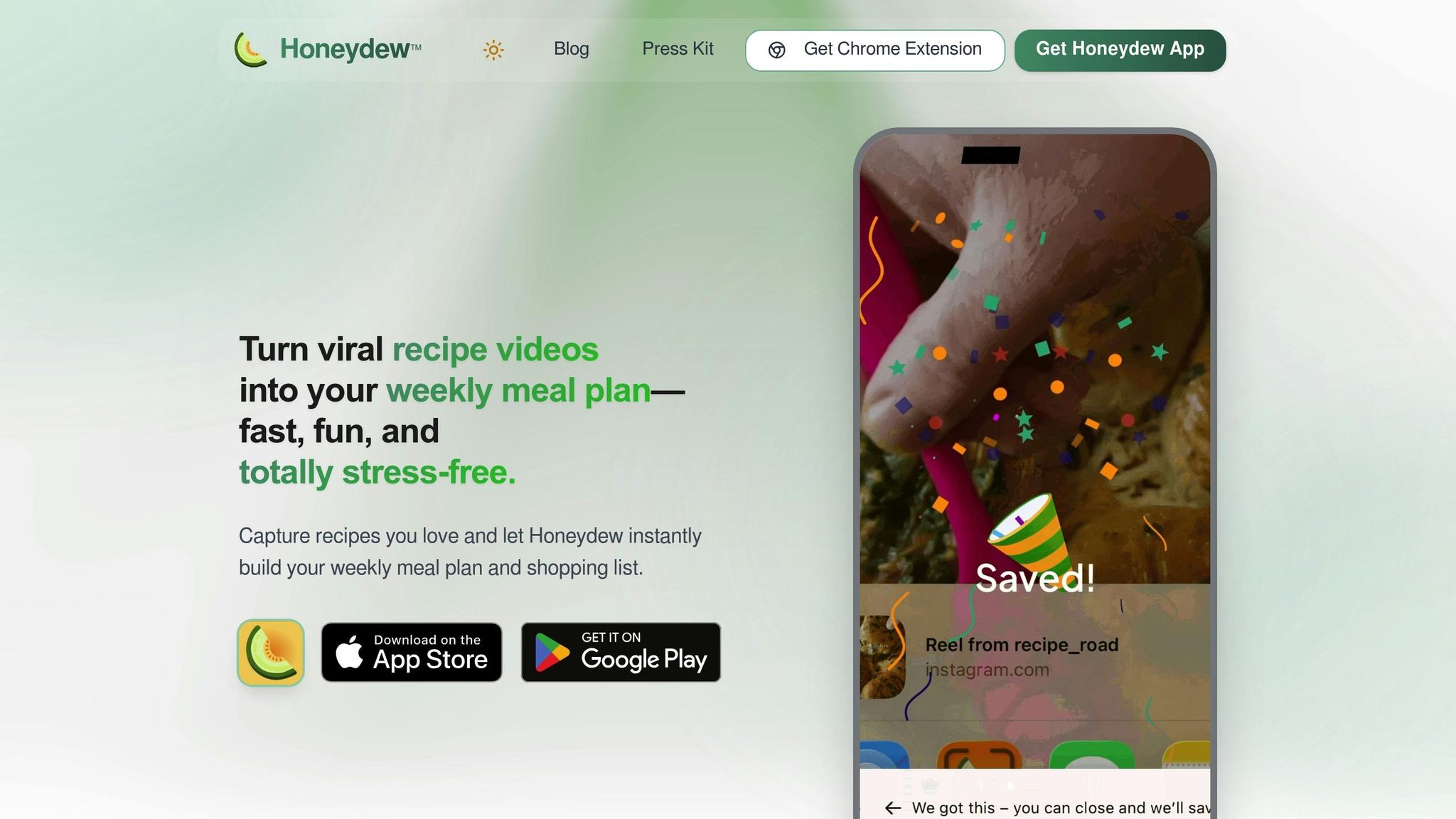 Honeydew Recipe Manager