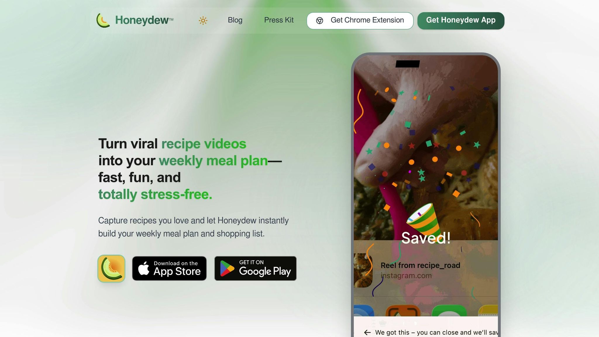 Honeydew Recipe Manager