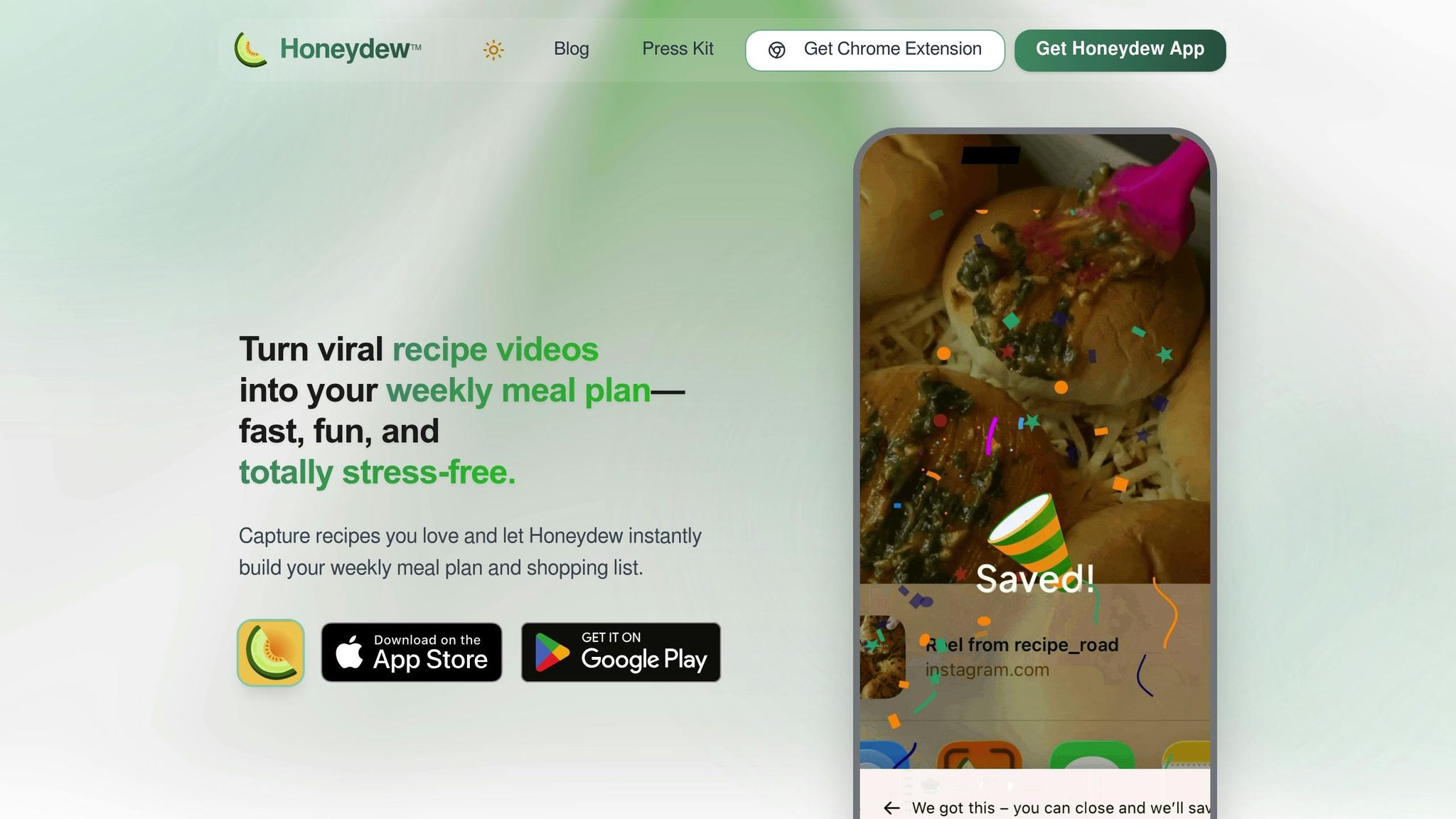 Honeydew Recipe Manager