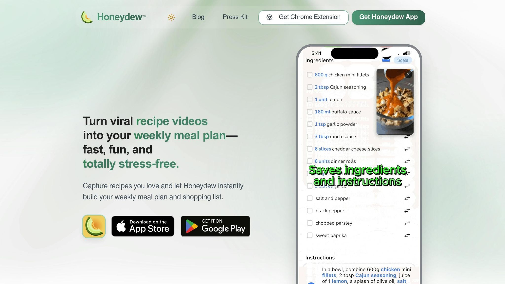Honeydew Recipe Manager