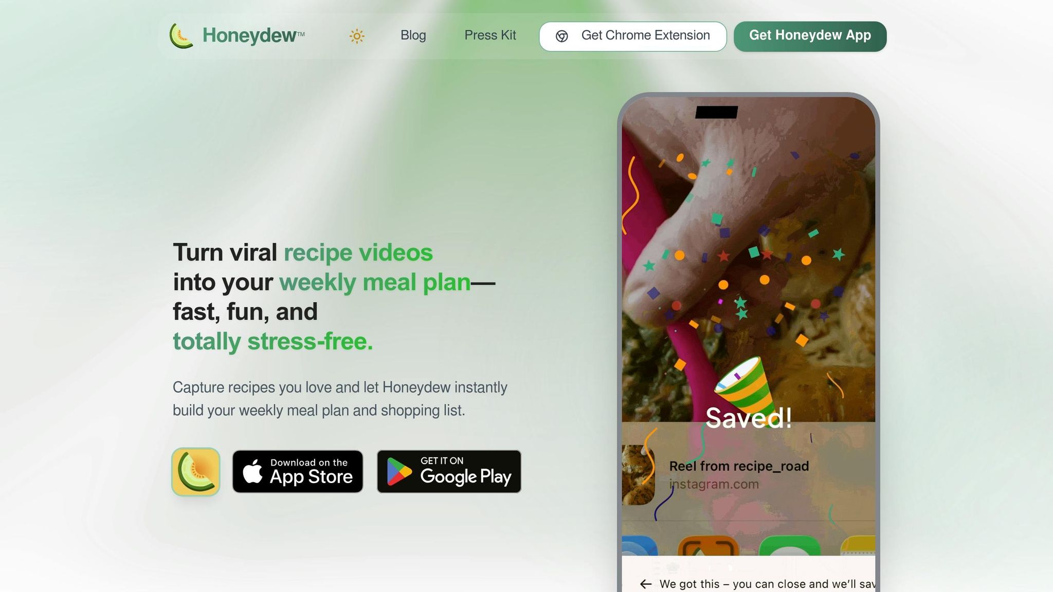 Honeydew Recipe Manager