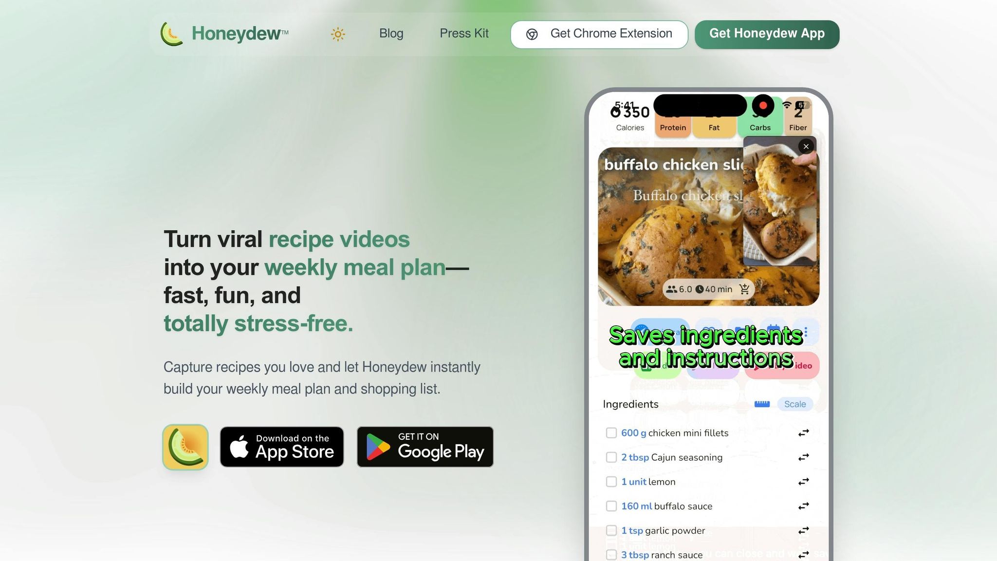 Honeydew Recipe Manager
