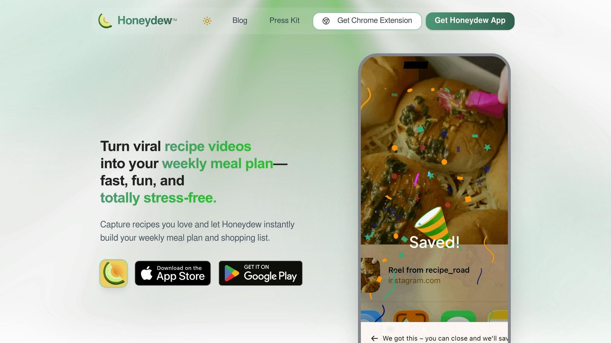 Honeydew Recipe Manager