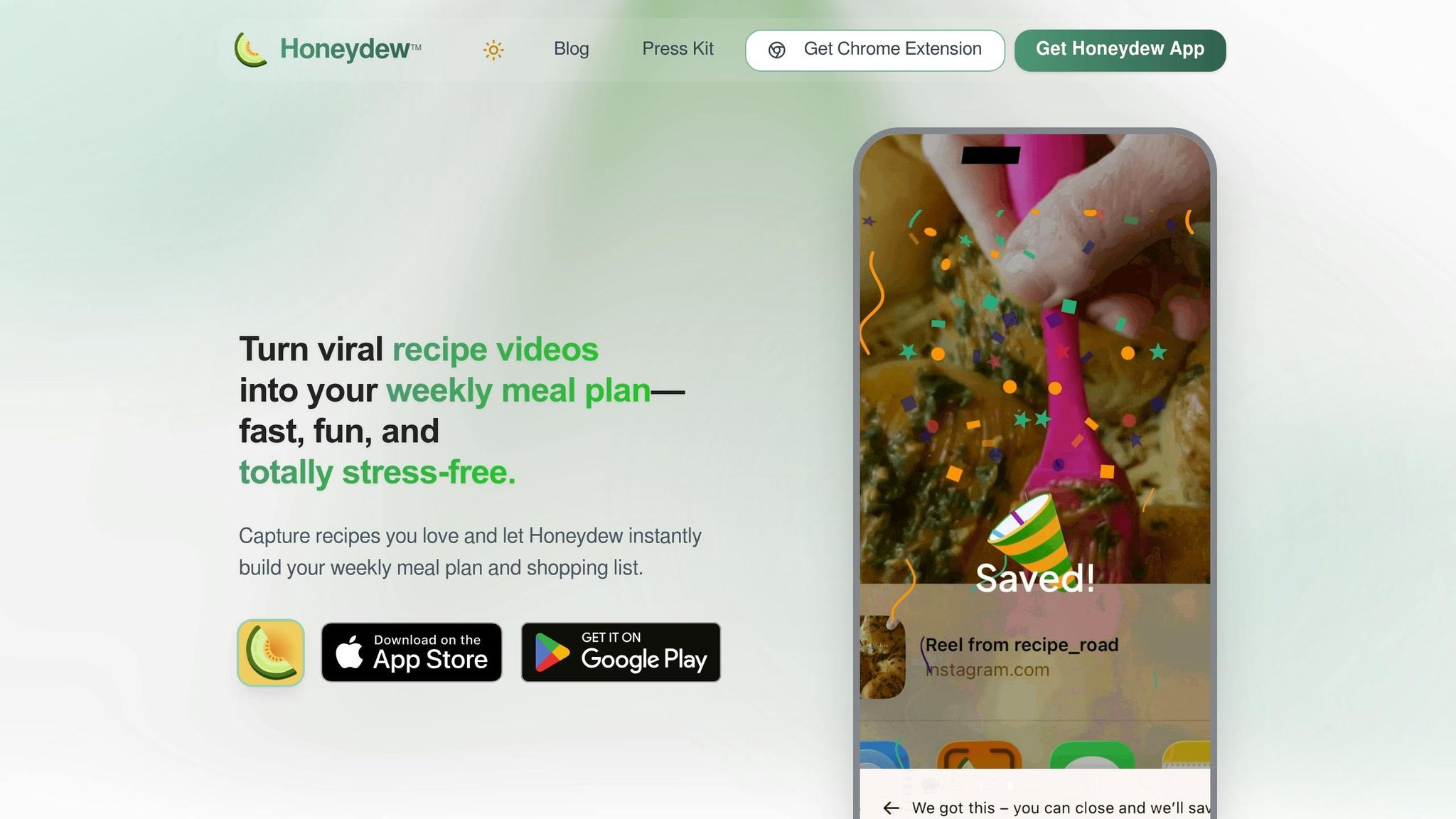 Honeydew Recipe Manager