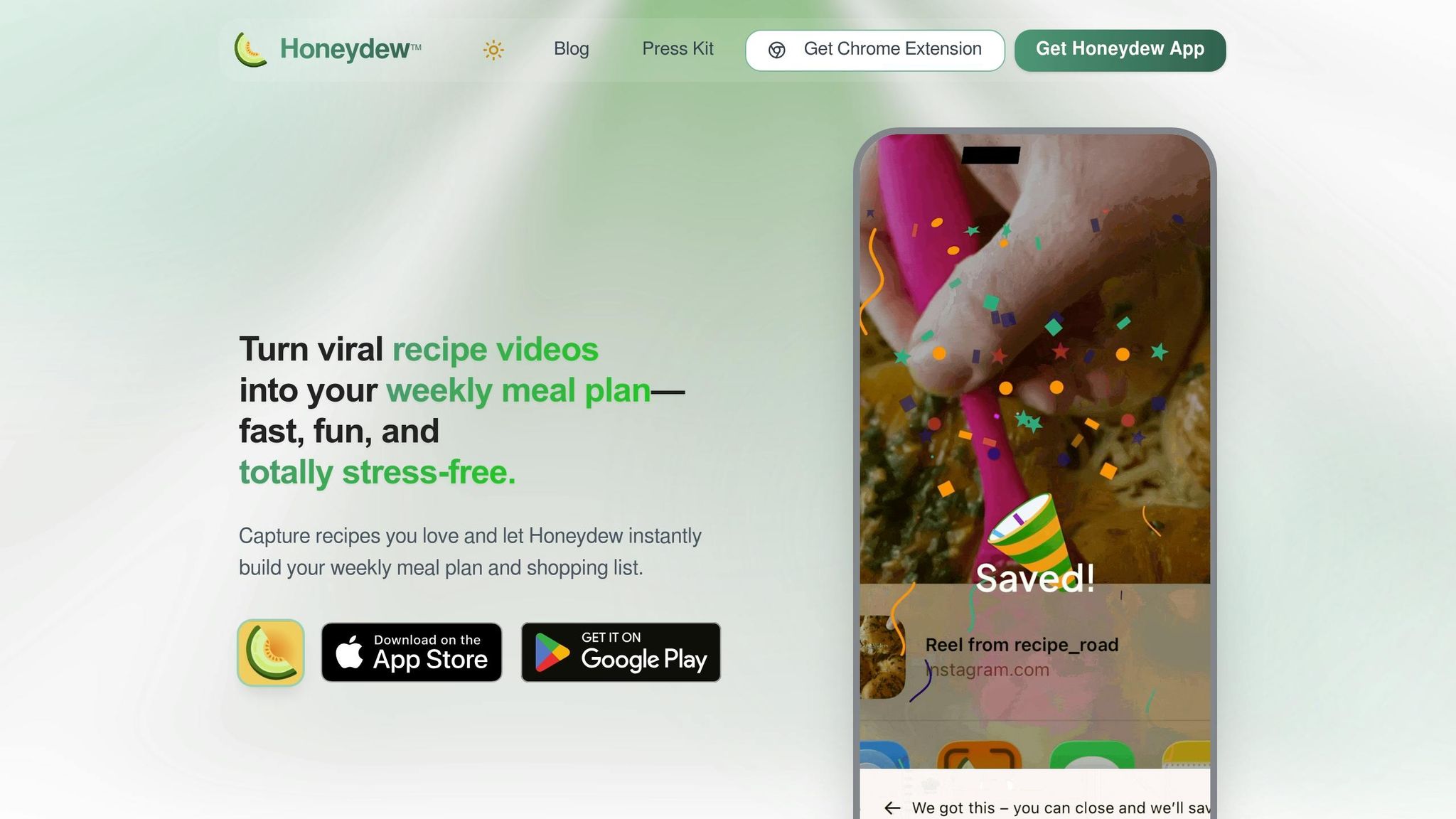 Honeydew Recipe Manager