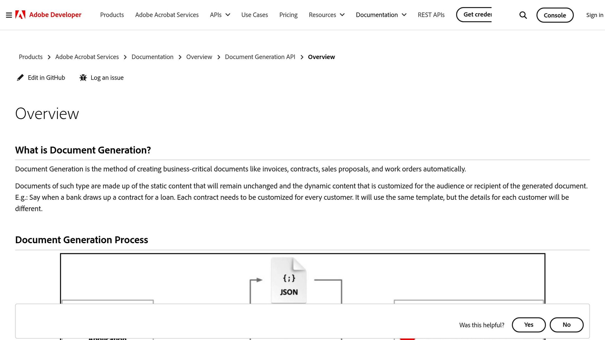 Adobe Document Generation API