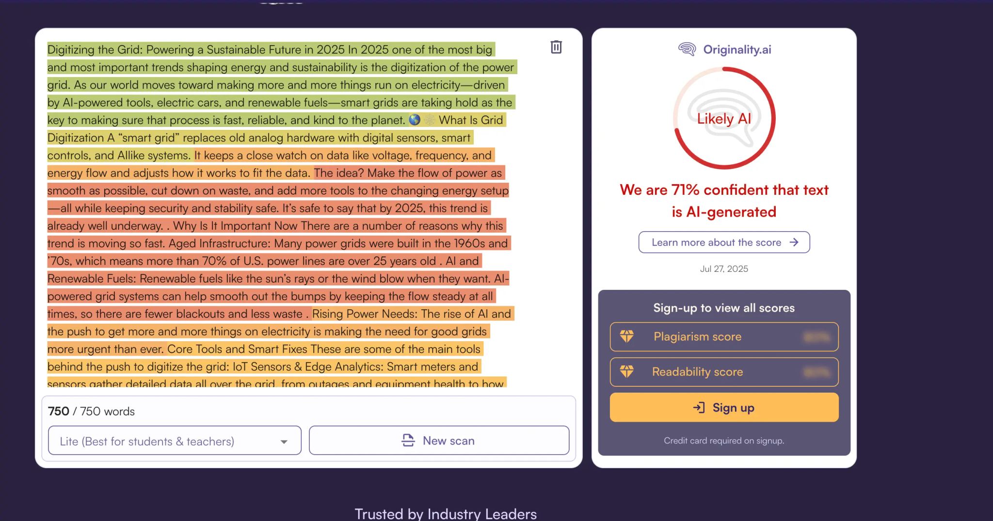 This AI-generated content was rewritten using HumanizerPro (Standard Mode) and received a 29% human score on Originality.AI.