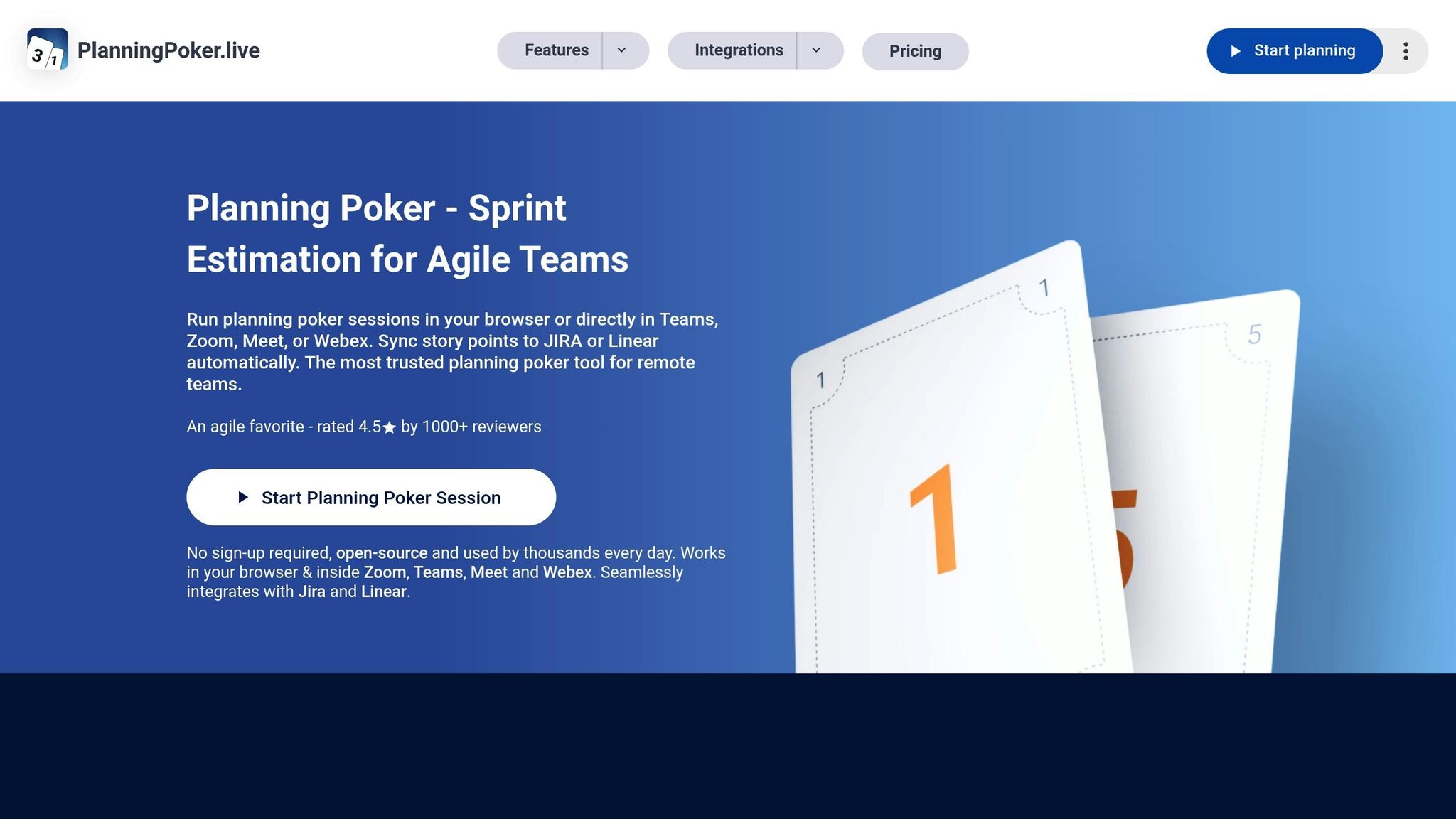 Scrum Planning Poker by Bleech