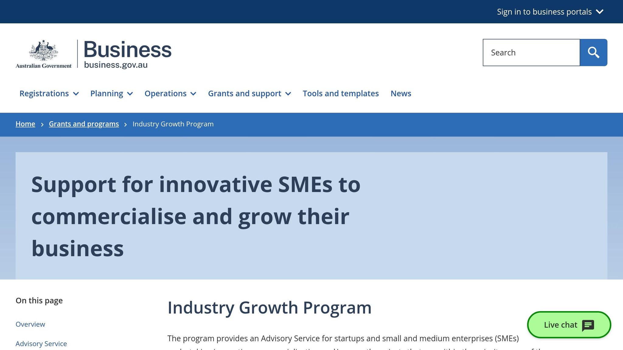 Industry Growth Program