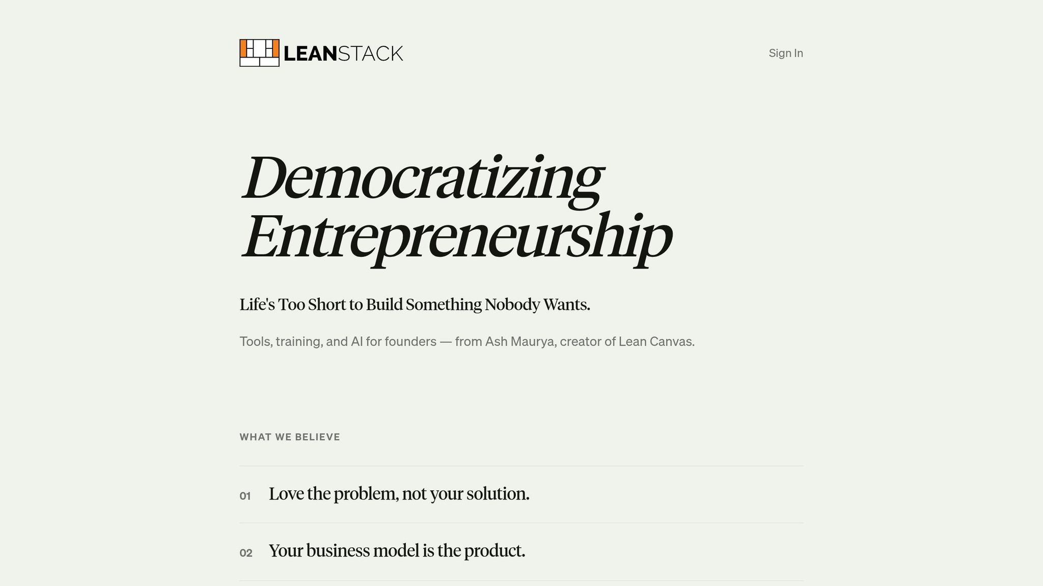 Lean Canvas