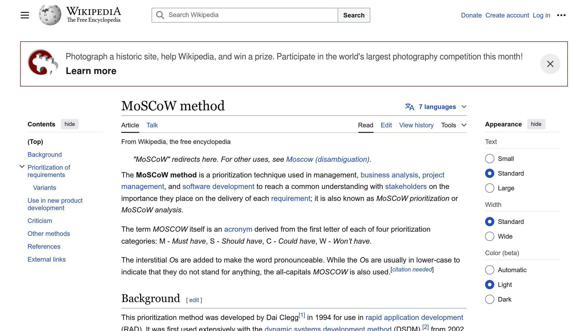 MoSCoW Method