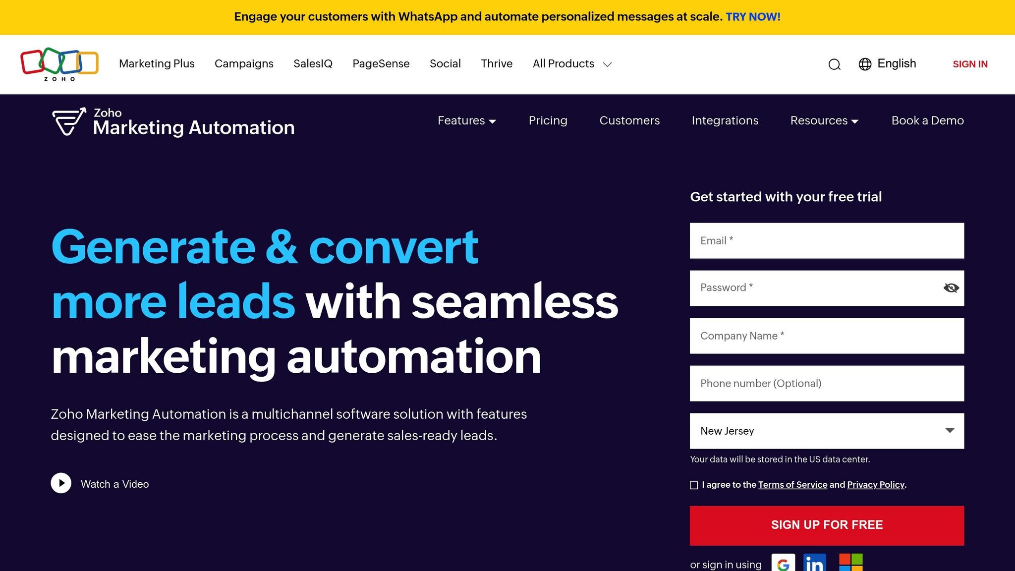 Zoho Marketing Automation