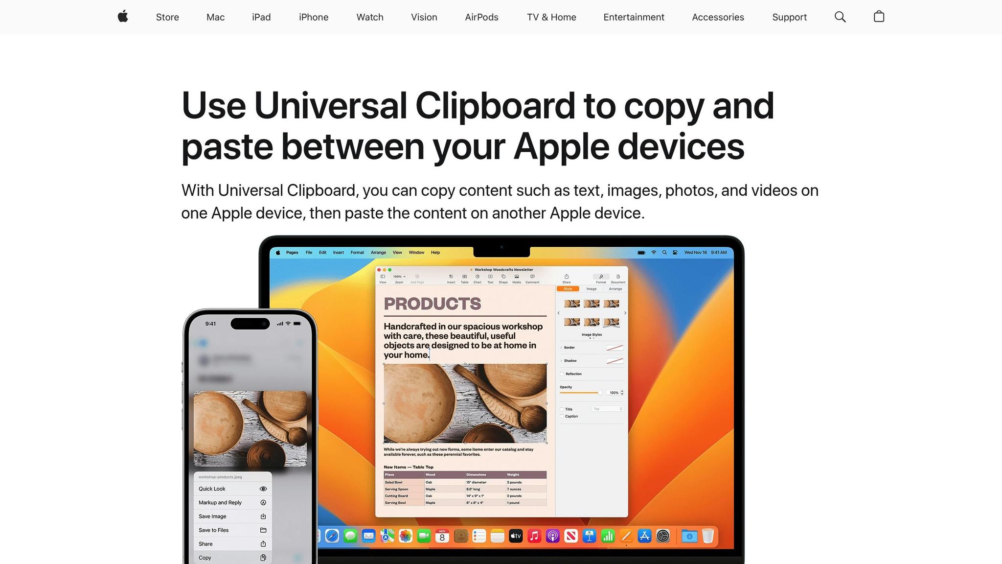 Universal Clipboard