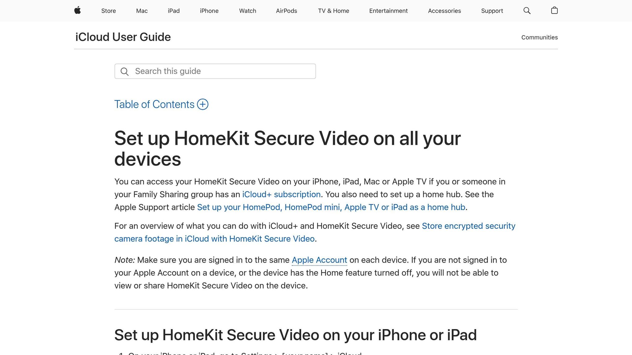 HomeKit Secure Video