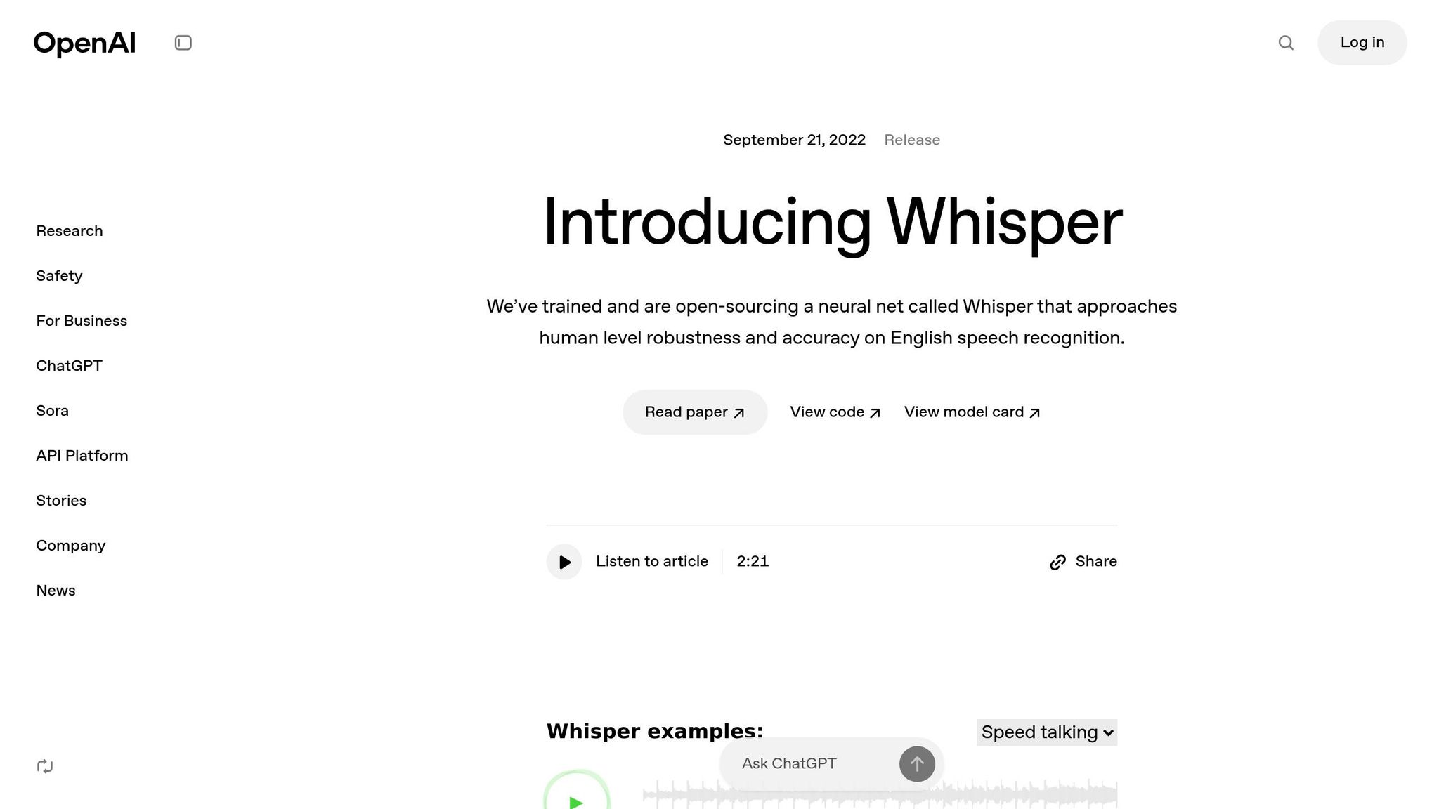 OpenAI Whisper