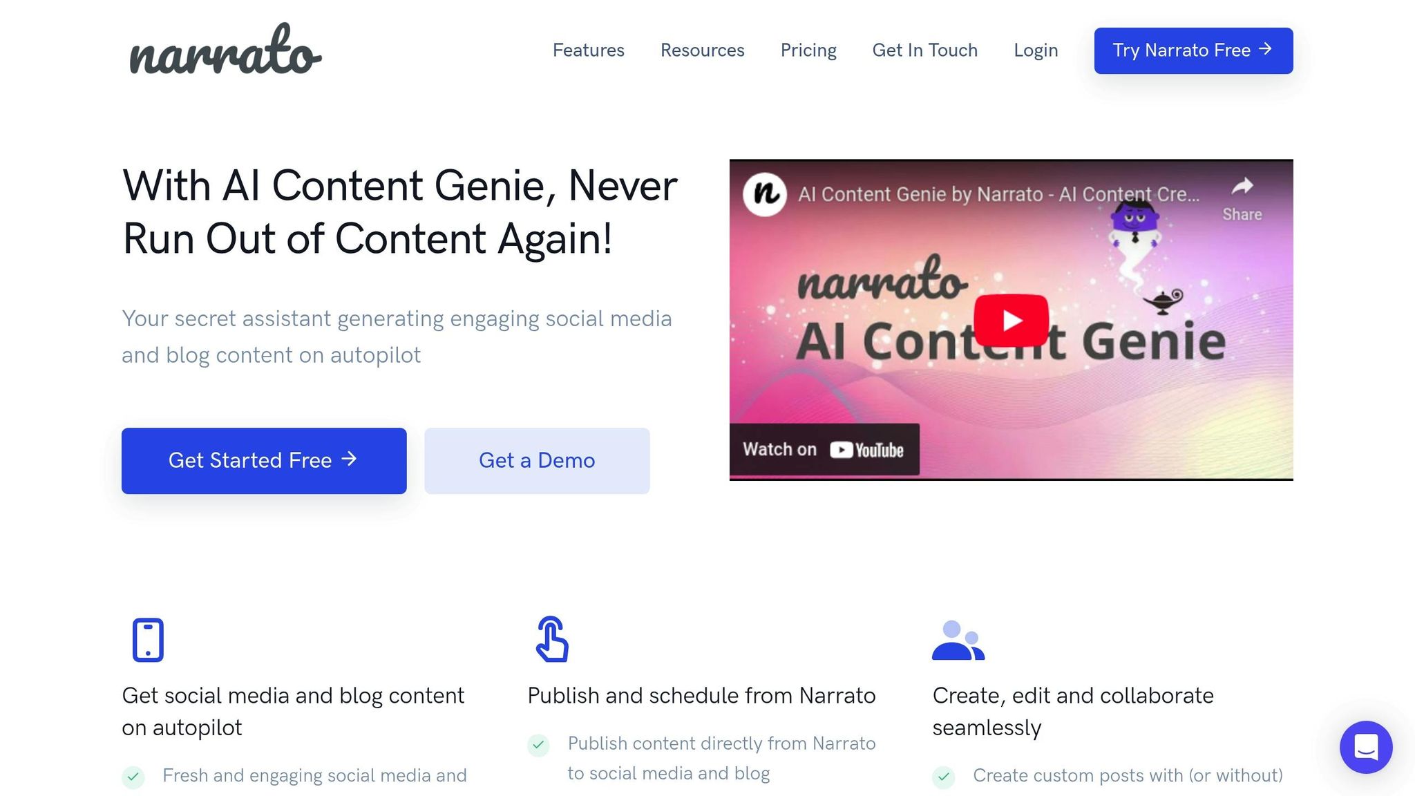 Narrato AI Content Genie