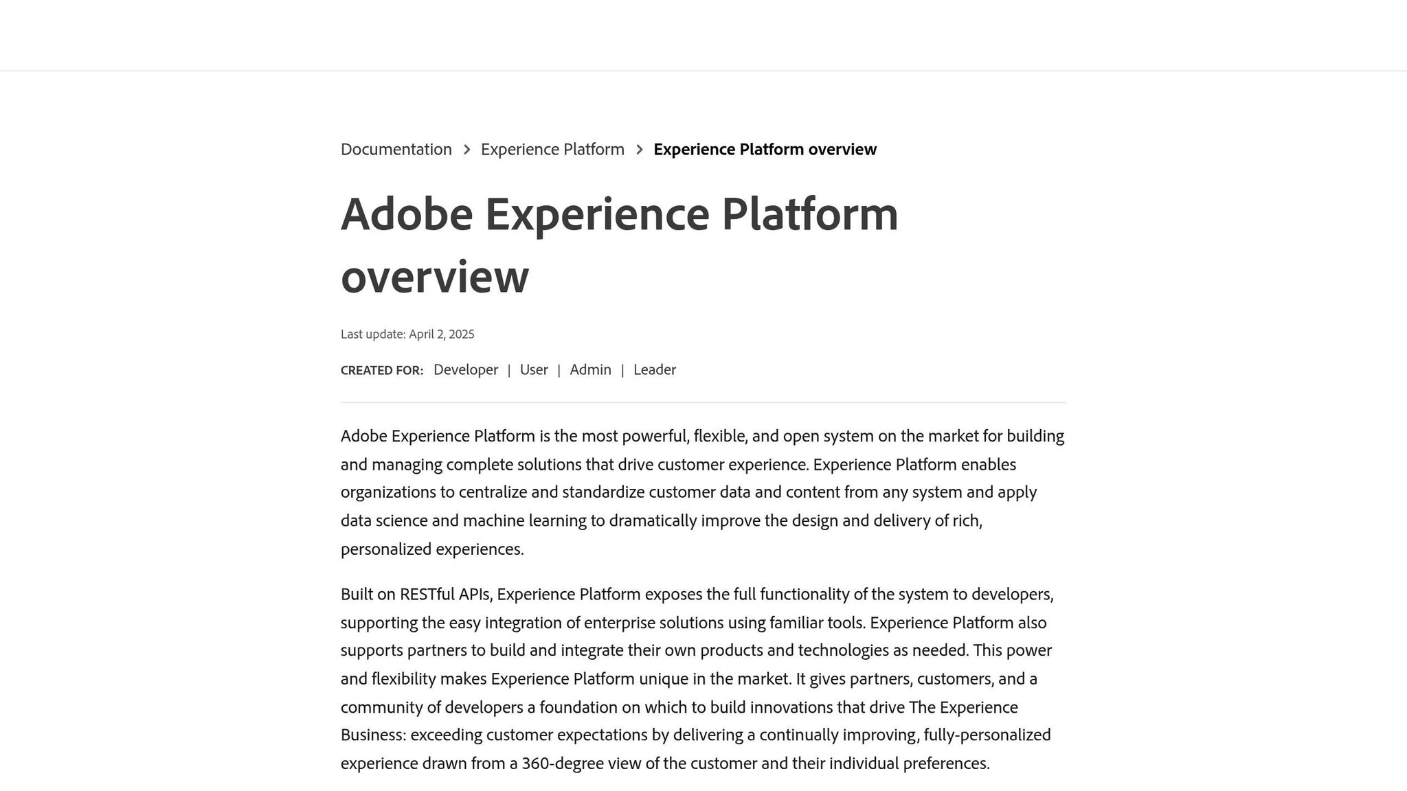 Adobe Experience Platform