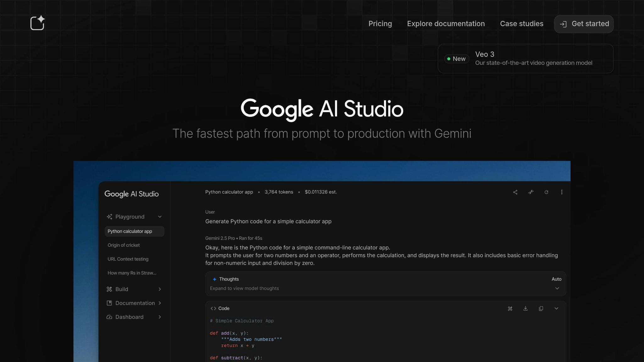 Google AI Studio