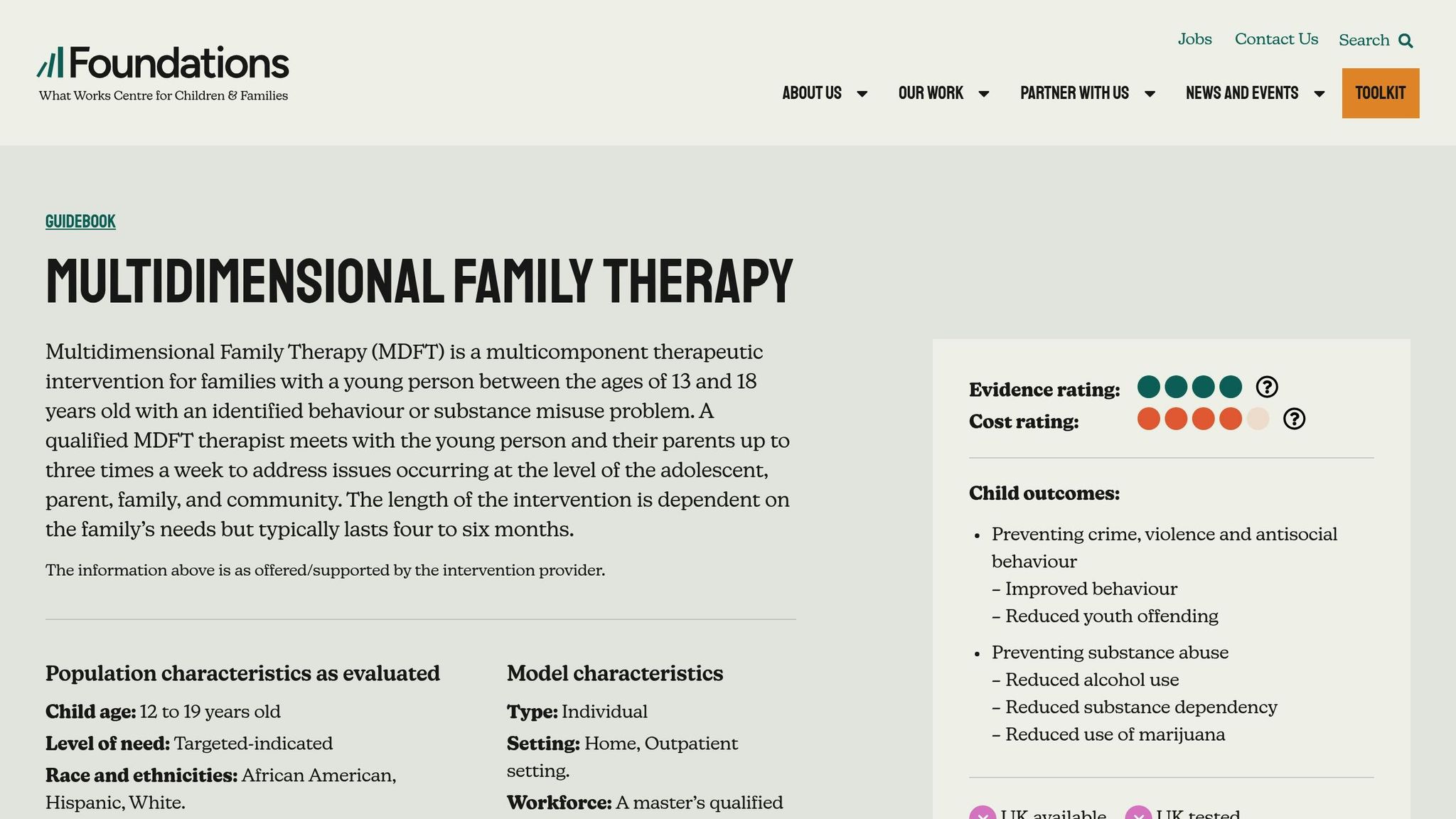 Multidimensional Family Therapy