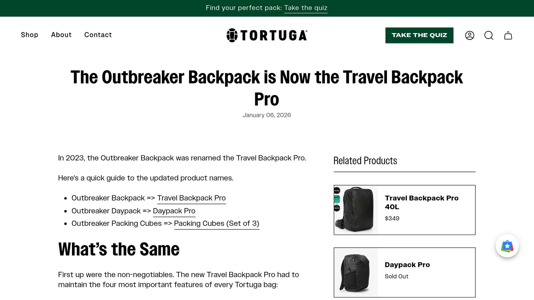 Tortuga Outbreaker Backpack