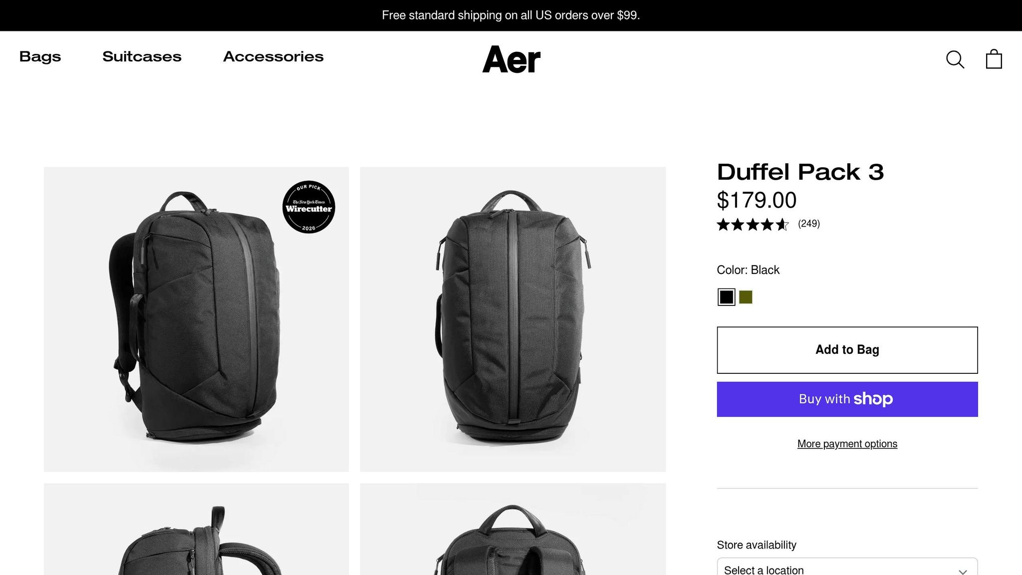 Aer Duffel Pack