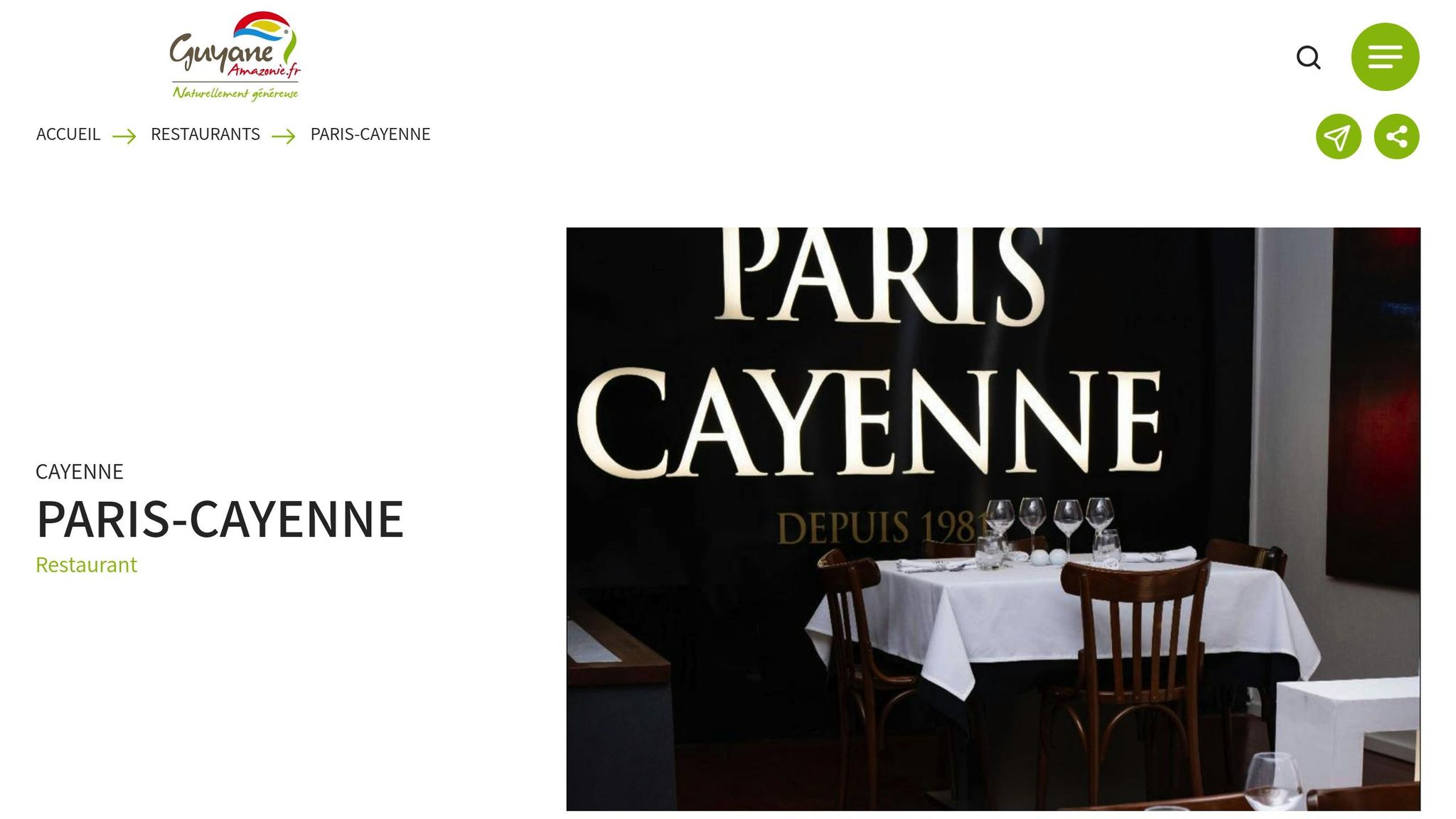 Restaurant Paris Cayenne