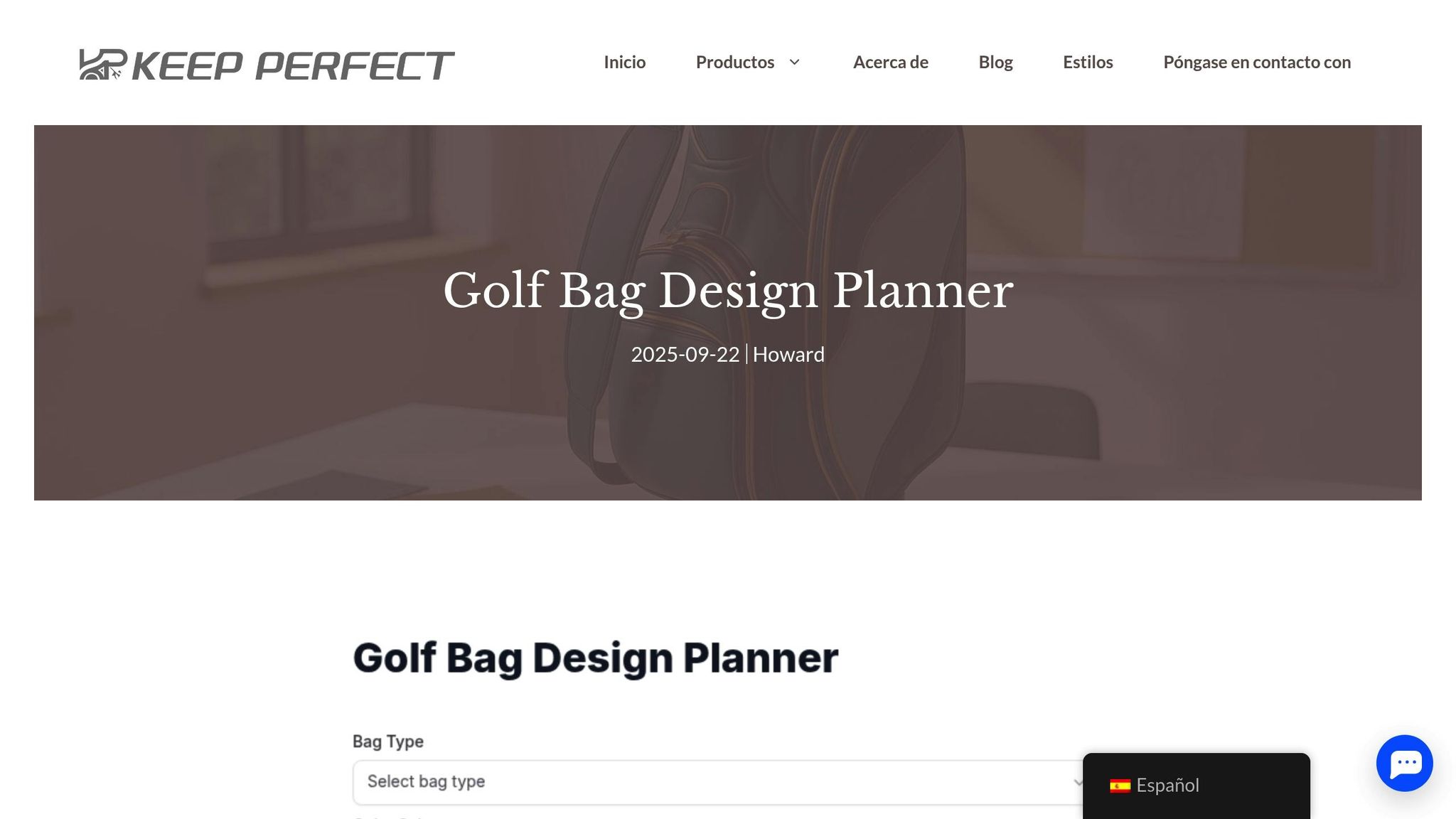 Keep Perfect Golf Design Planner