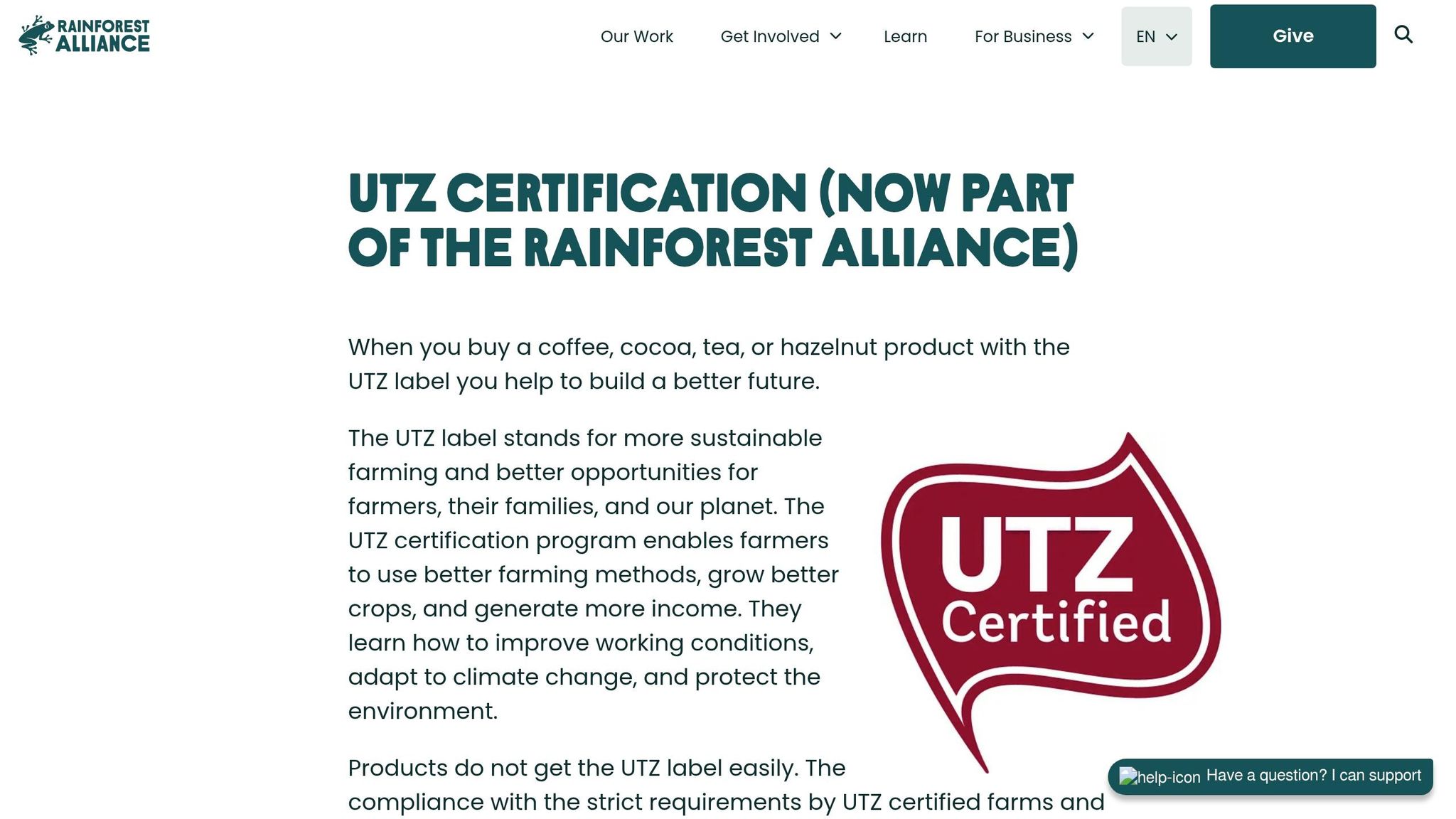 UTZ Certified
