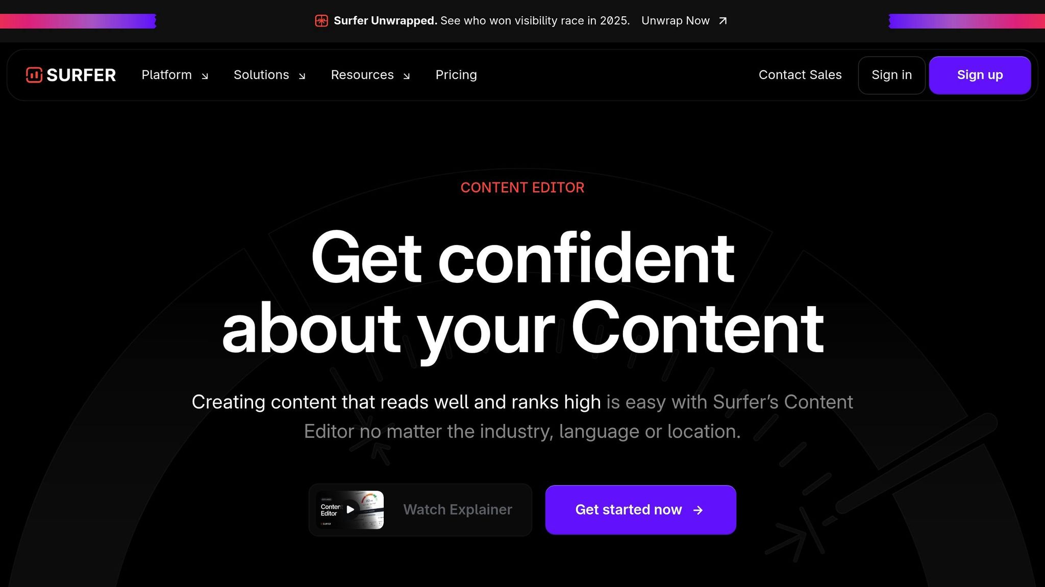 SurferSEO Content Editor