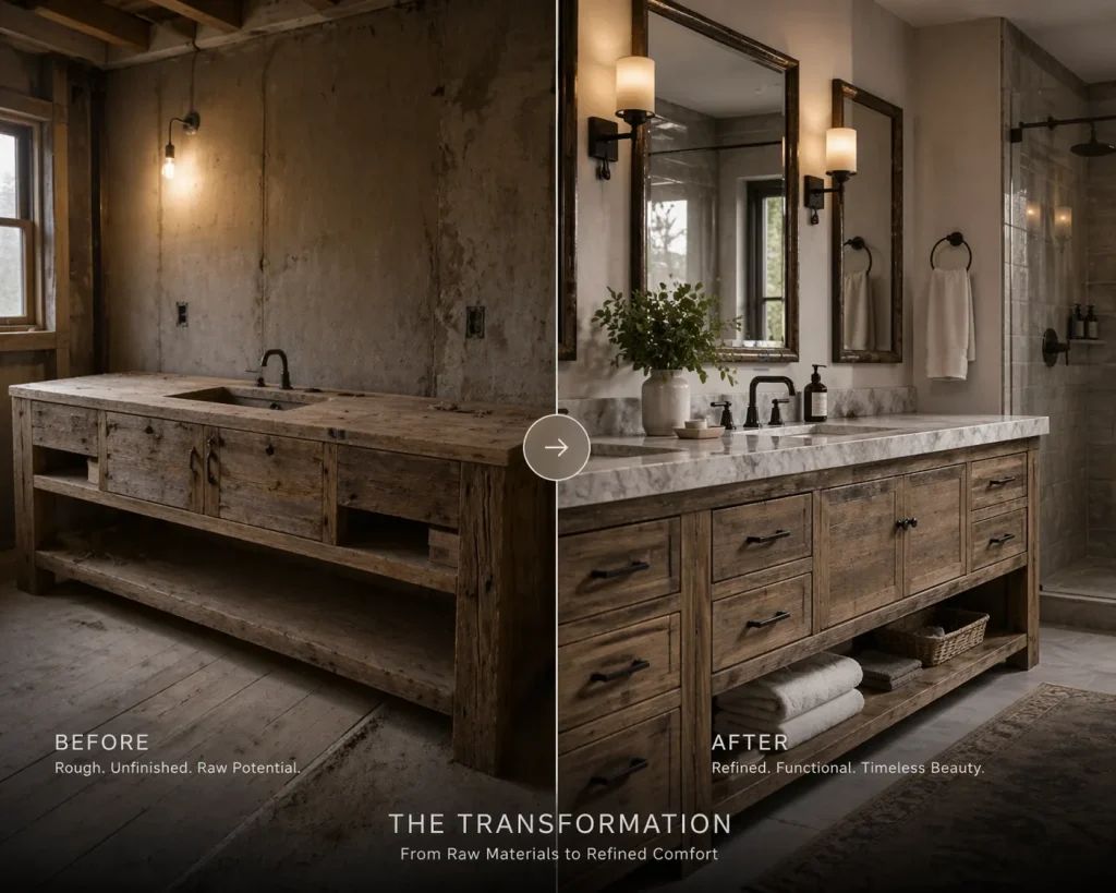 Top 13 Rustic Bathroom Vanity Designs for Any Bathroom - Koalaty Remodel