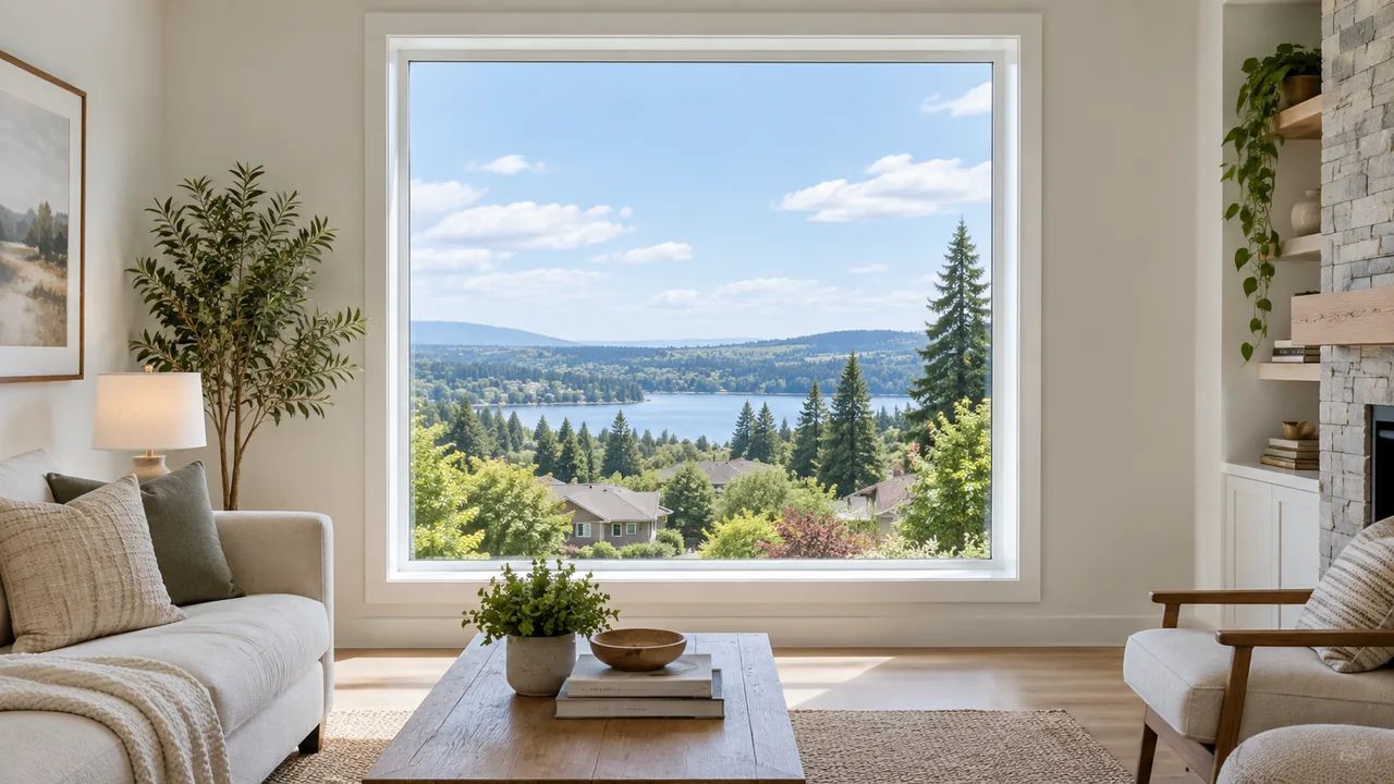 72 x 72 Picture Window Cost: What Homeowners Should Know 1 72 x 72 picture window cost result in a bright living room with a broad view