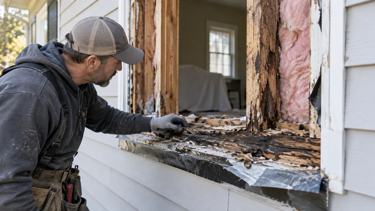 Andersen Windows Cost: Replacement Price and Long-Term Value 5 Andersen windows cost affected by hidden rot and failed flashing