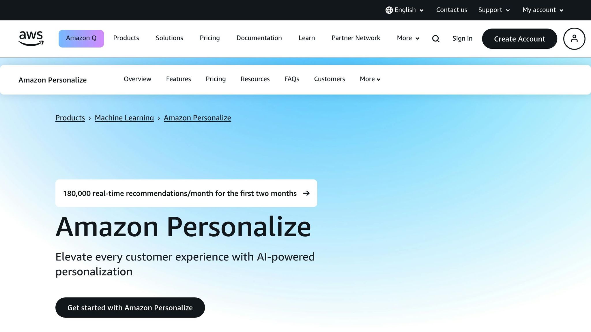 AWS Personalize