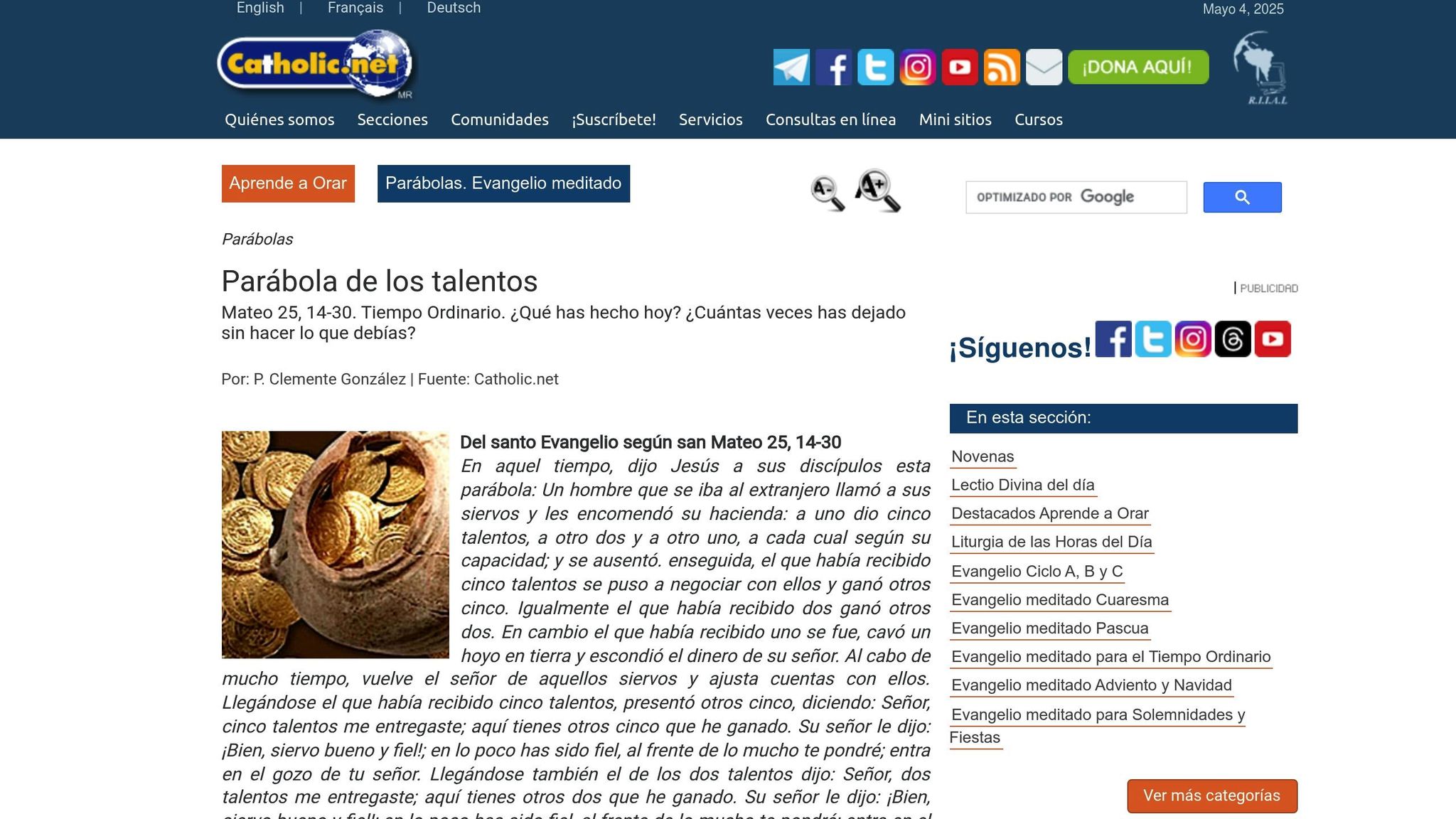 Parábola de los Talentos